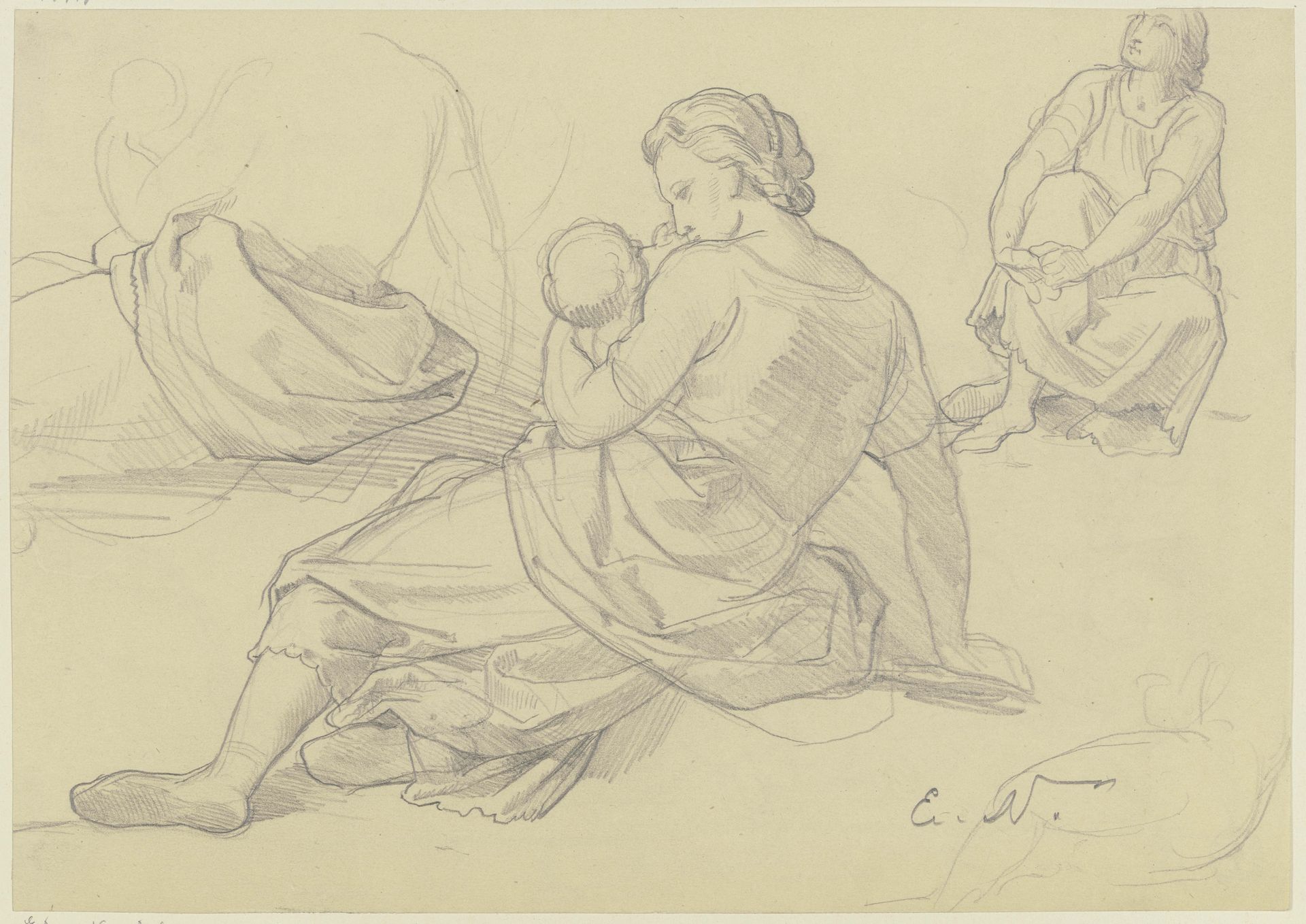 Mother with child by Eugen Neureuther