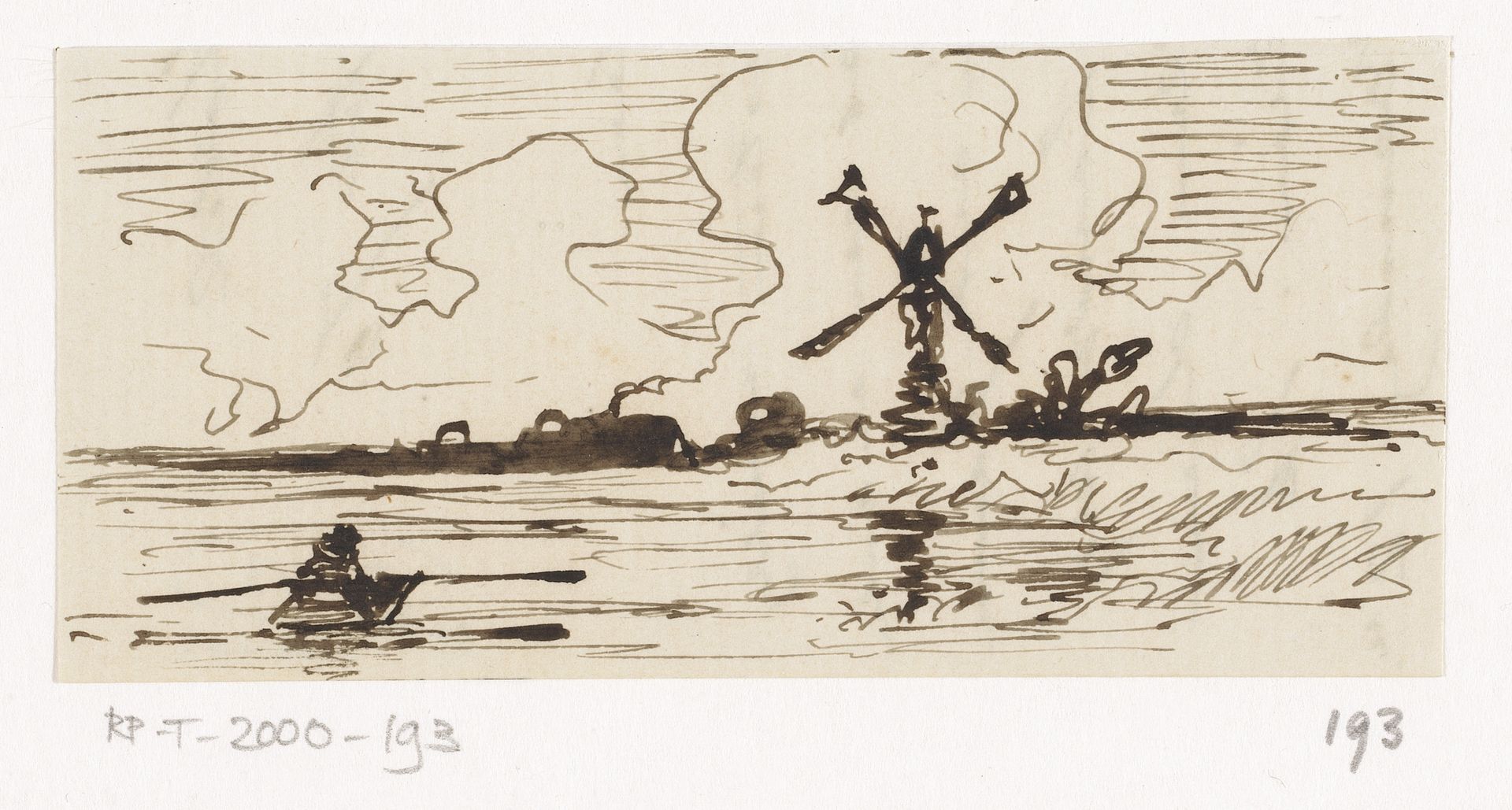 Rivierlandschap by Johannes Tavenraat