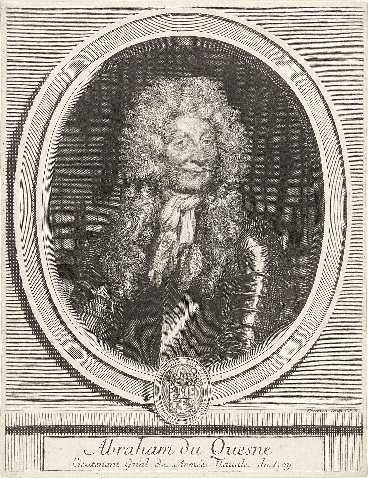 Portret van Abraham Duquesne by Gérard Edelinck