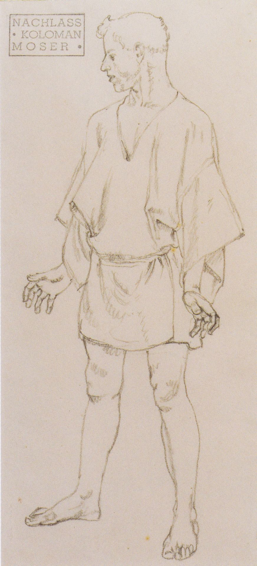 Figure study of Tristan by Koloman Moser
