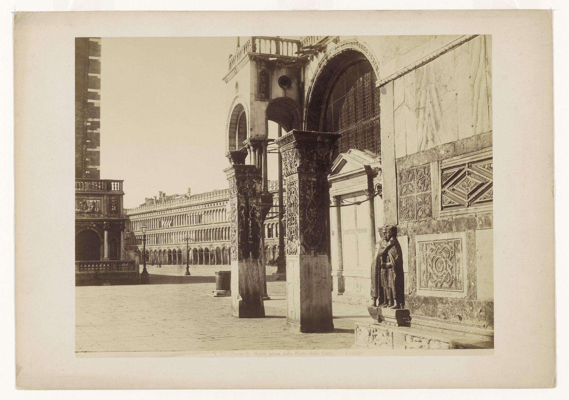 Piazza S. Marco presa dalla Porta della Carta. Venezia. by Carlo Naya