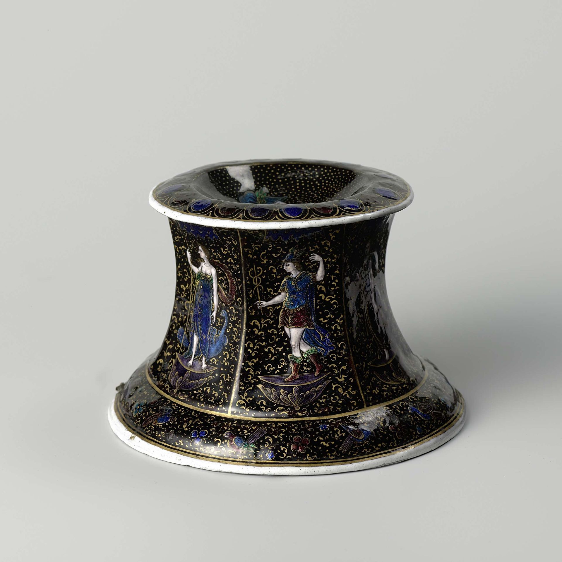 Salt cellar with figures of gods and goddesses by Jean Limosin