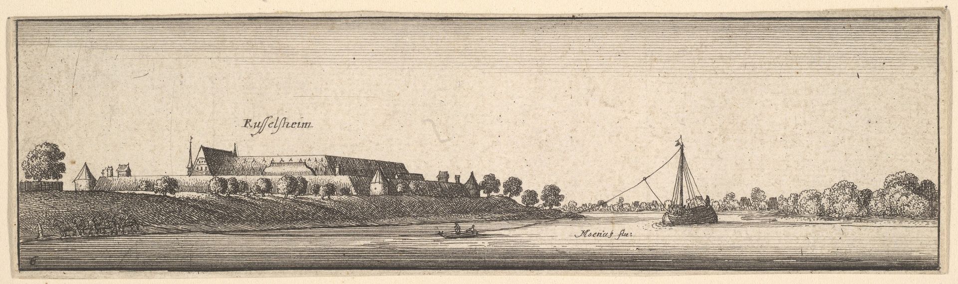 Rüsselsheim by Wenceslaus Hollar