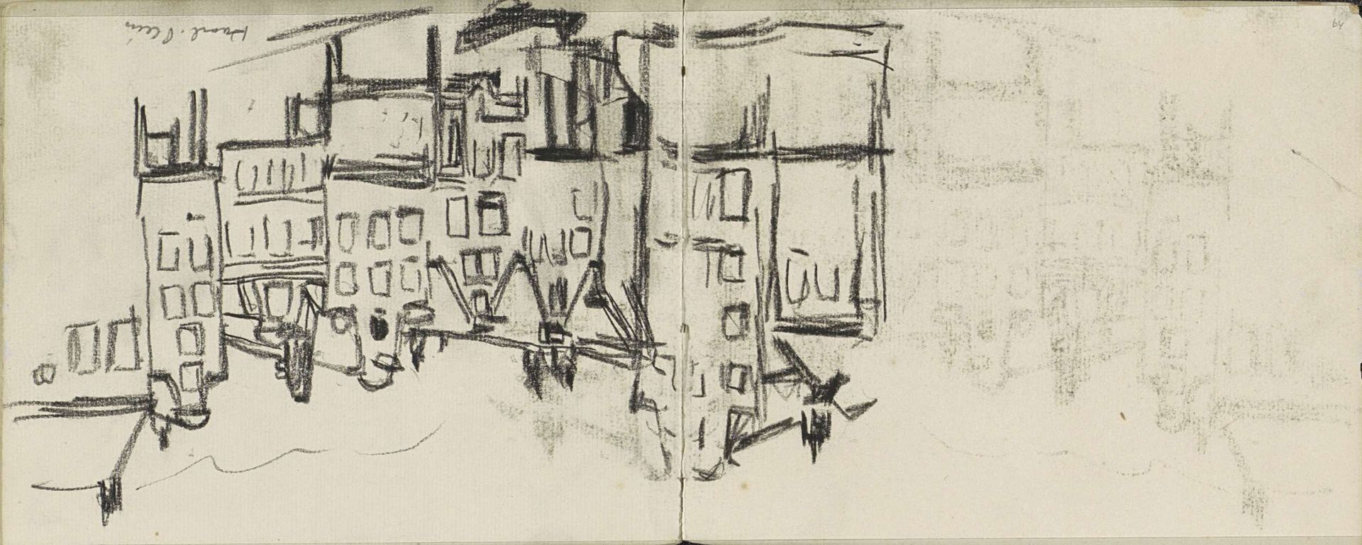 Huizen aan het Haarlemmerplein te Amsterdam by George Hendrik Breitner
