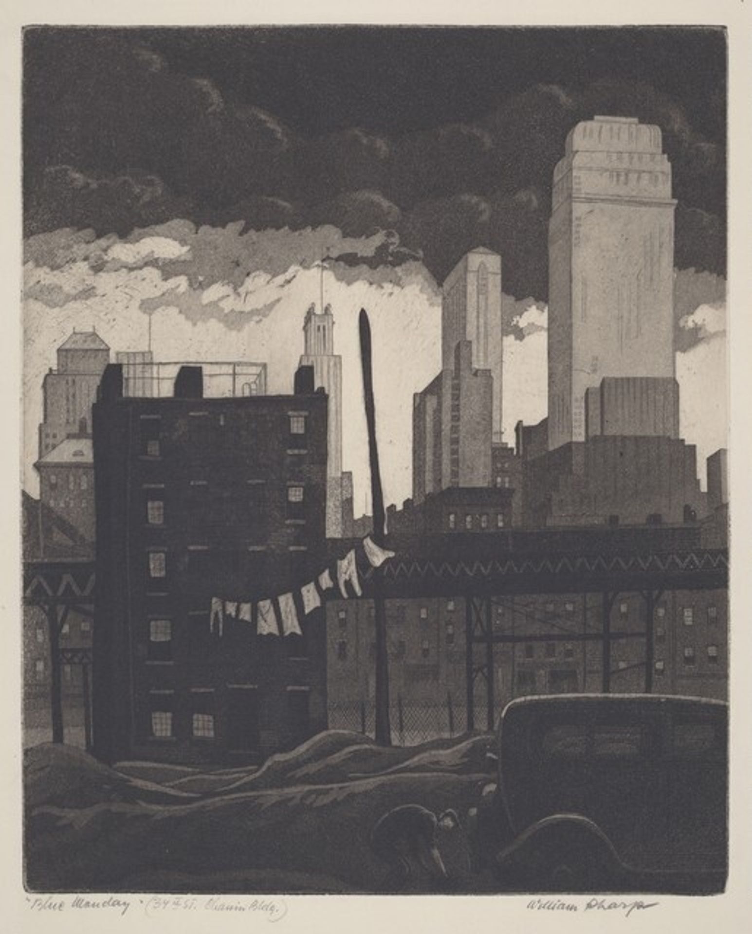 Blue Monday (34 Street, Chanin Building) by William Sharp