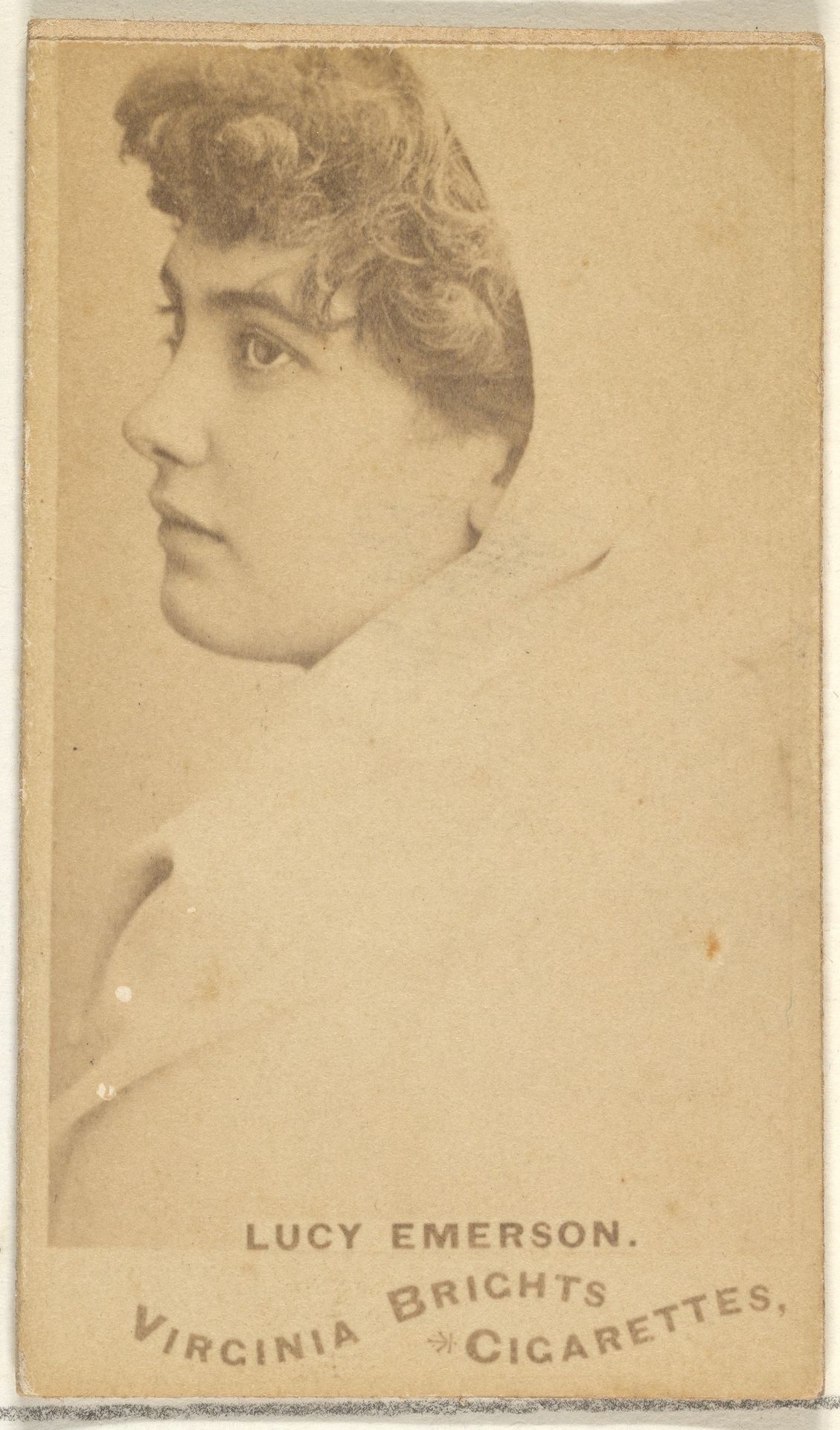 Lucy Emerson, from the Actors and Actresses series (N45, Type 1) for Virginia Brights Cigarettes by Allen & Ginter