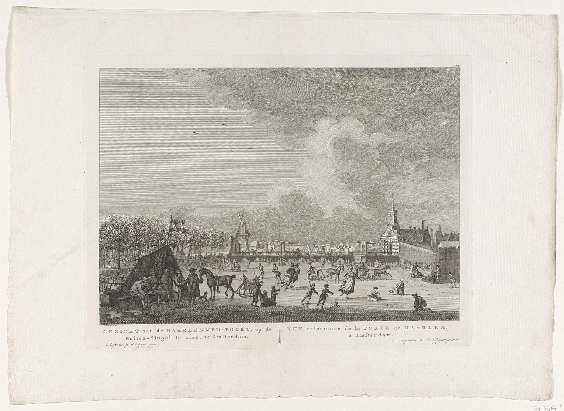IJspret op de Buitensingel bij de Haarlemmerpoort te Amsterdam, ca. 1770 (1837) by Hermanus Petrus Schouten