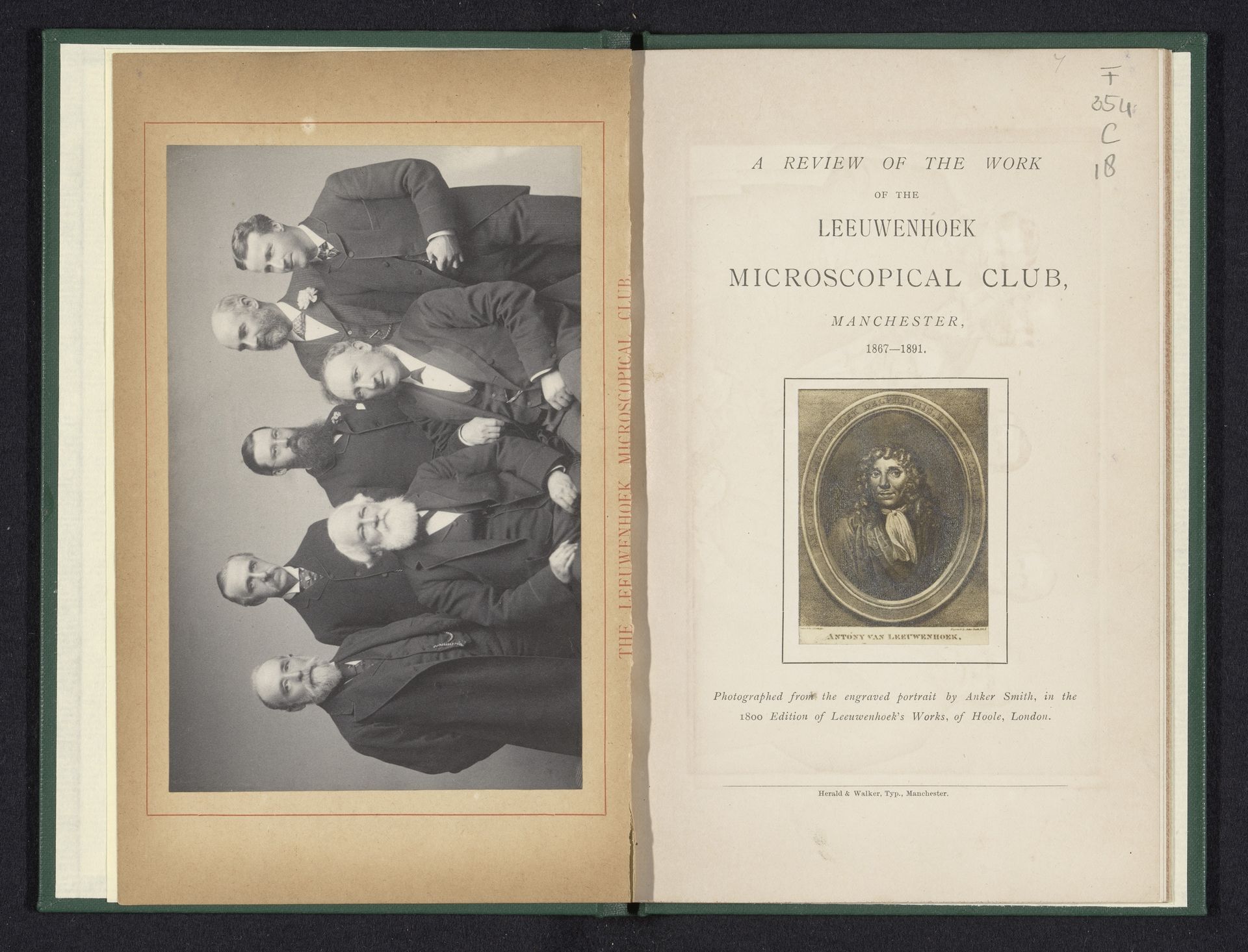Fotoreproductie van een prent door Anker Smith, voorstellend een portret van Anthony van Leeuwenhoek by Anonymous