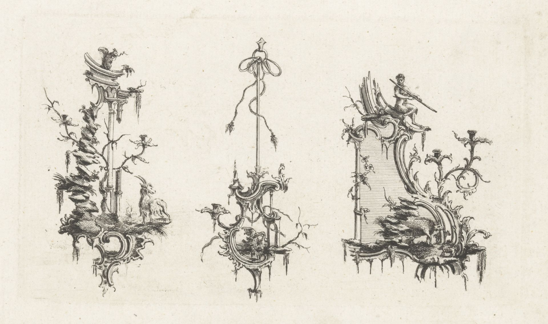 Drie girandoles by William Austin