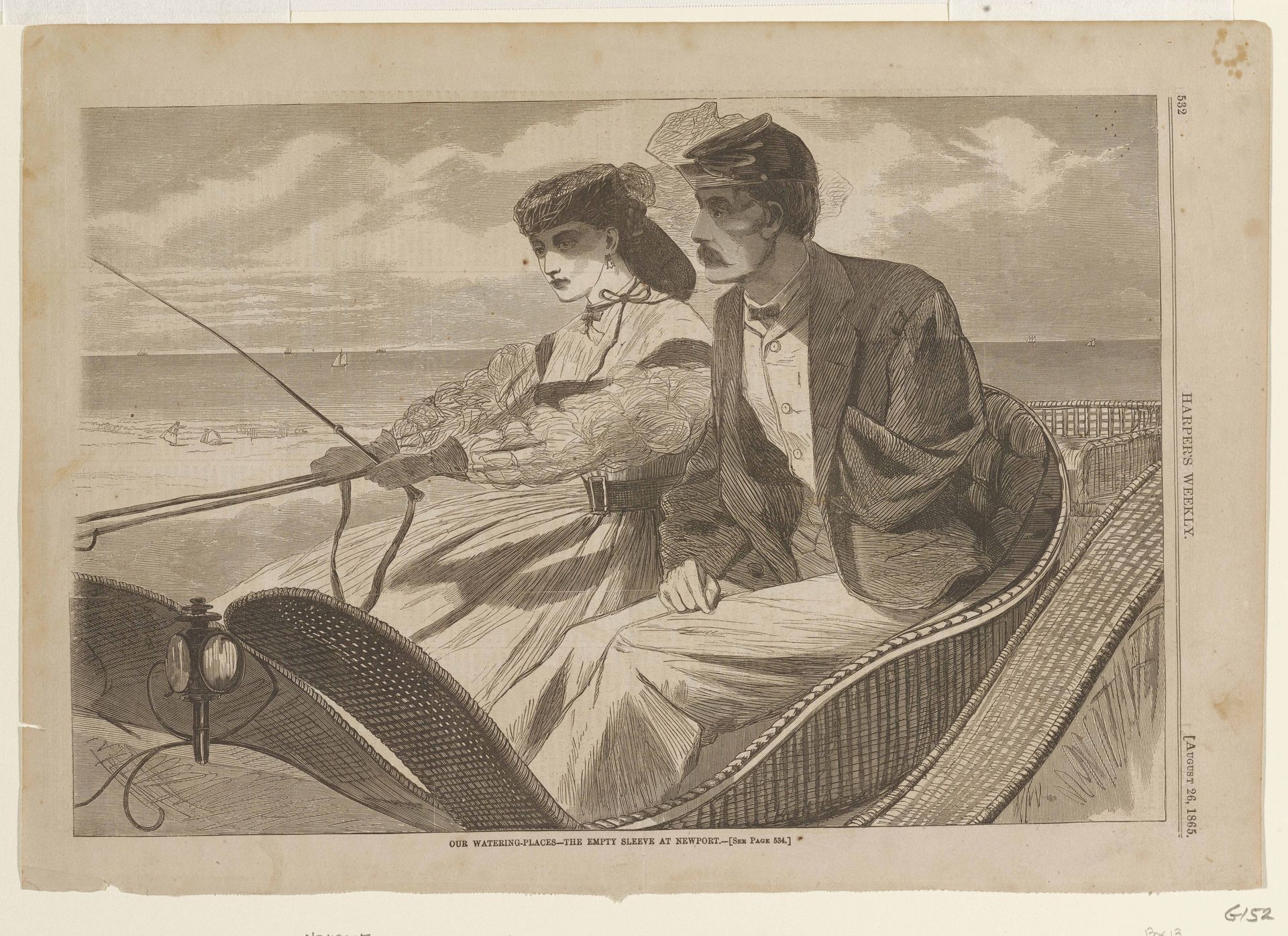Our Watering Places - The Empty Sleeve at Newport by Winslow Homer