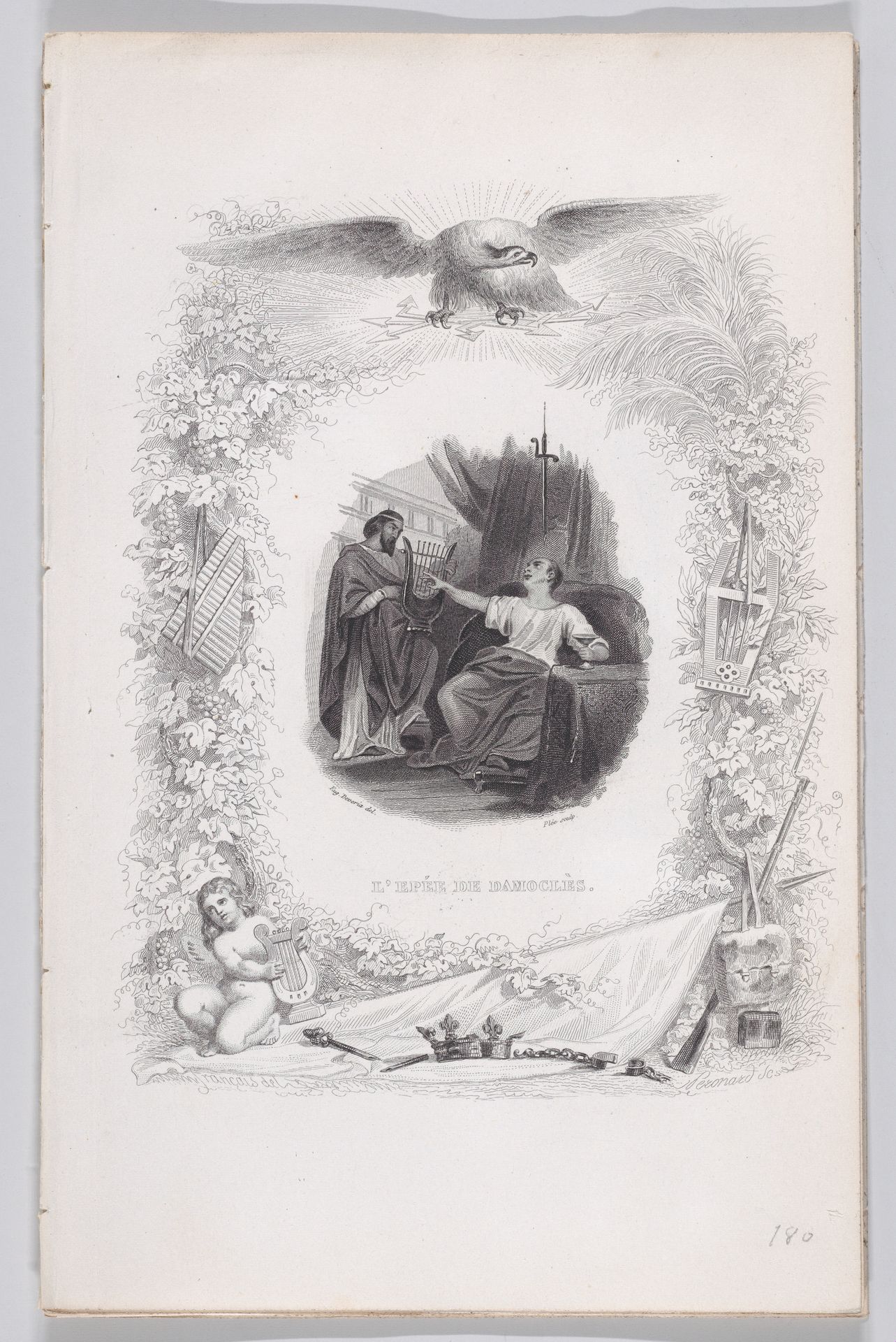 "The Sword of Damocles" from The Songs of Béranger by Eugène Devéria
