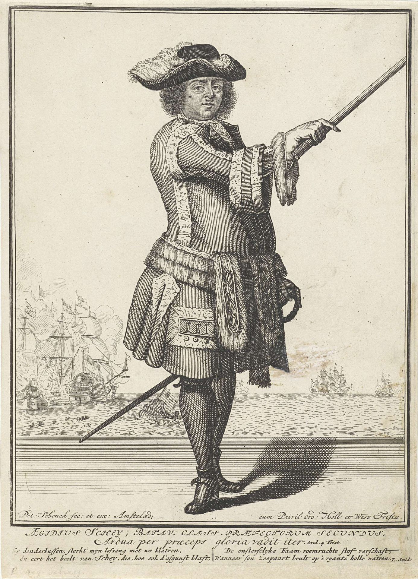 Portret van Gilles Schey by Pieter Schenk