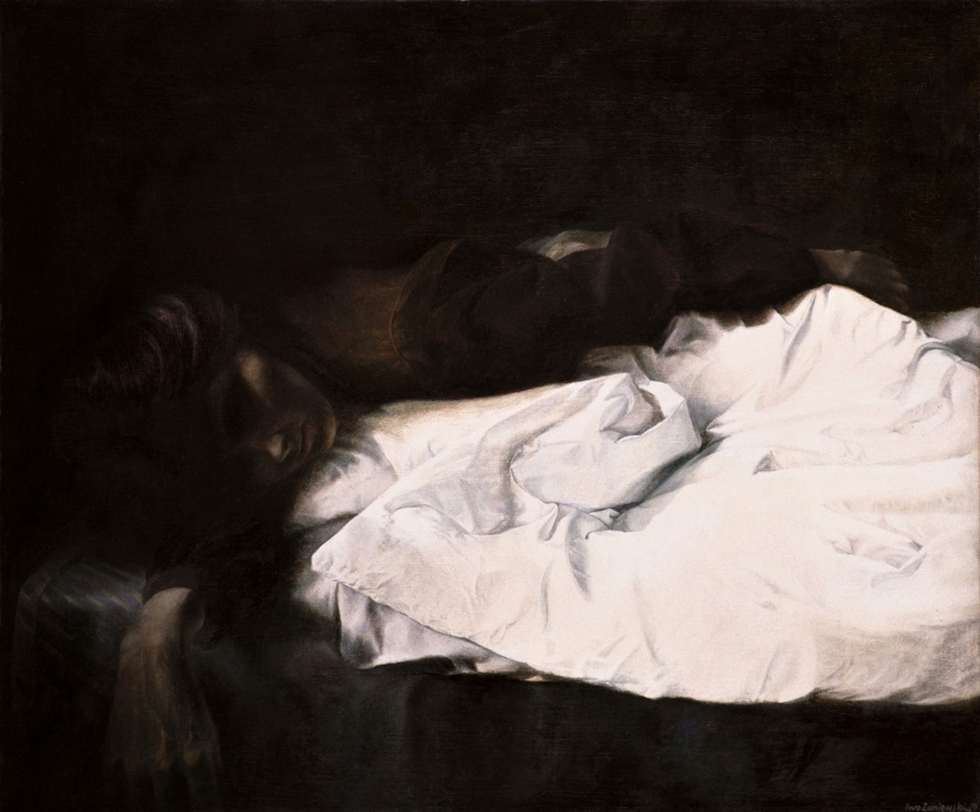 Kryśka in Bed by Iwo Zaniewski