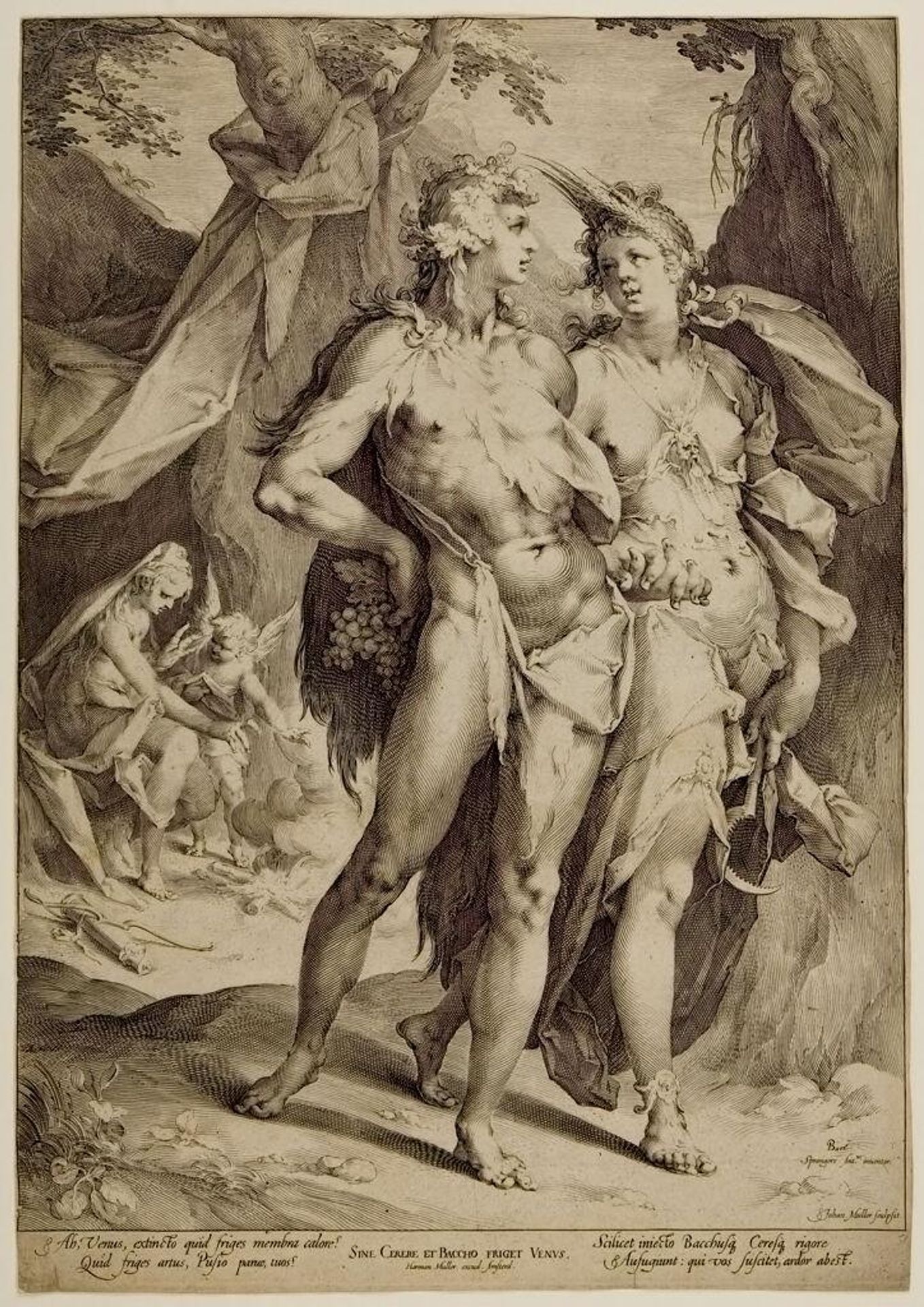 Bacchus, Ceres, and Venus by Jan Harmensz. Muller