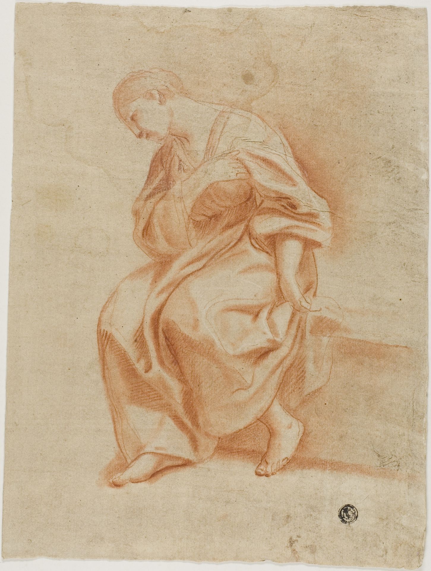 Seated Woman in Profile by Marco Antonio Franceschini