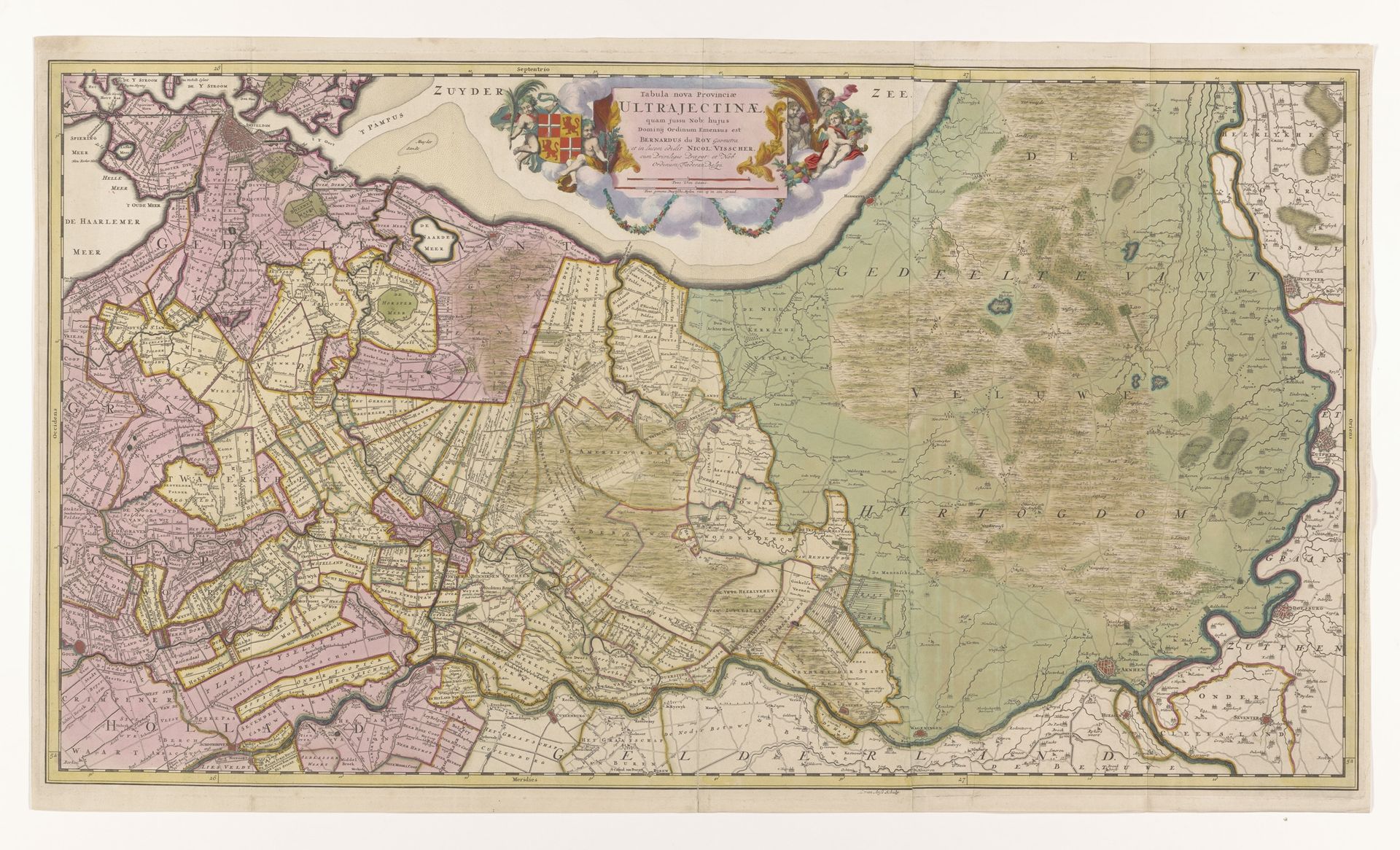 Kaart van de provincie Utrecht en de Veluwe by Luggert van Anse