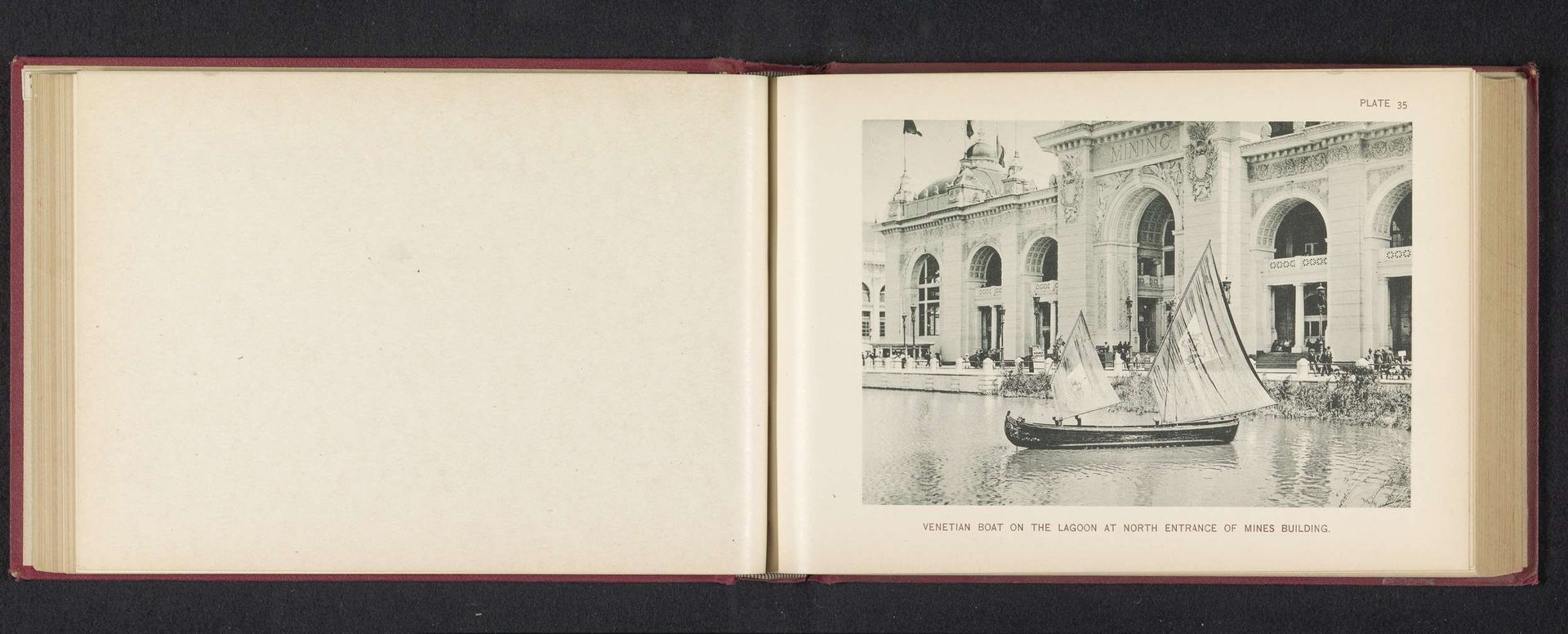 Gondel op het meer voor het gebouw voor mijnen en mijnbouw op de World's Columbian Exposition in Chicago in 1893 by Charles Dudley Arnold