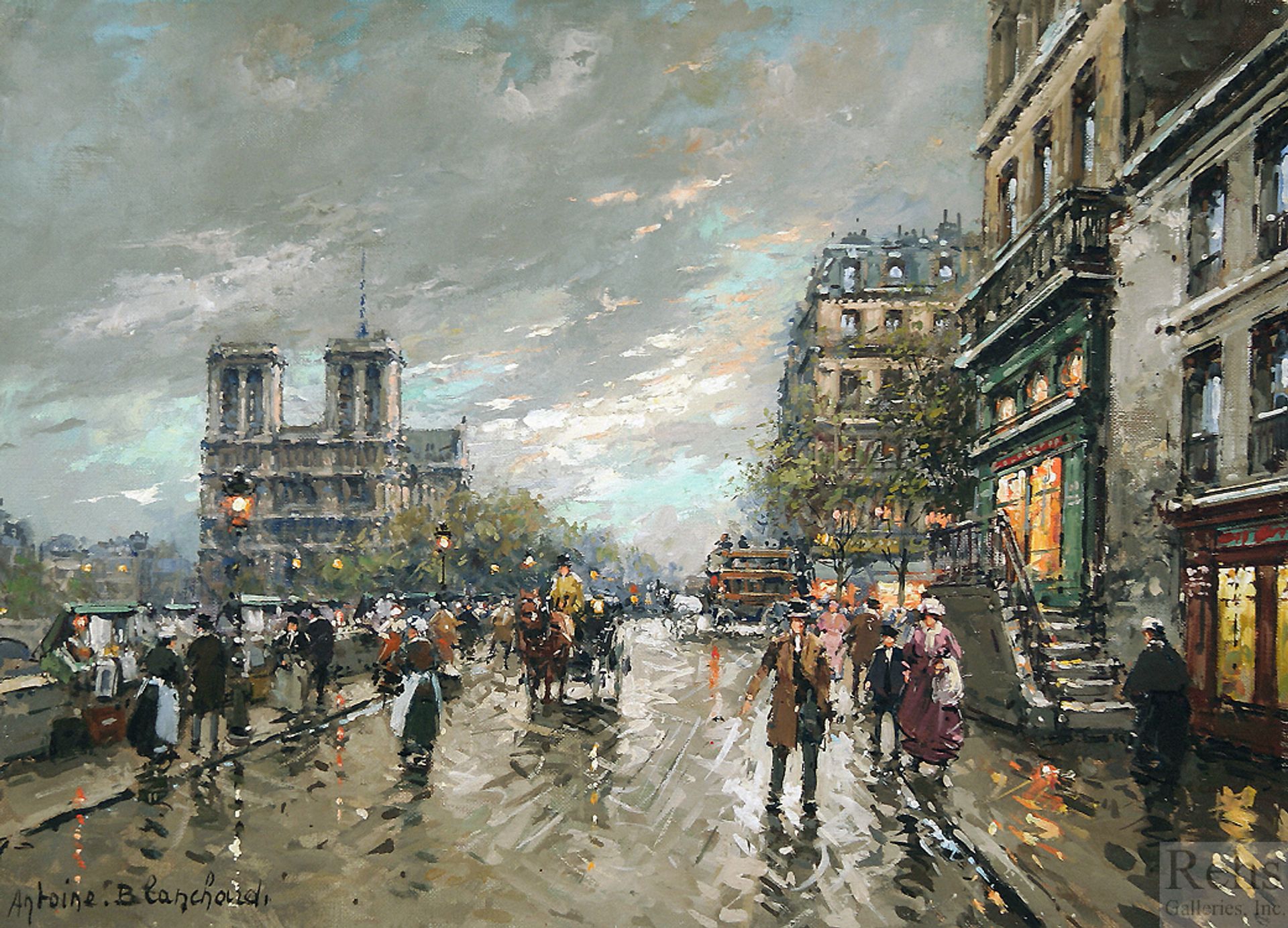 Notre Dame Quai Saint Michel by Antoine Blanchard