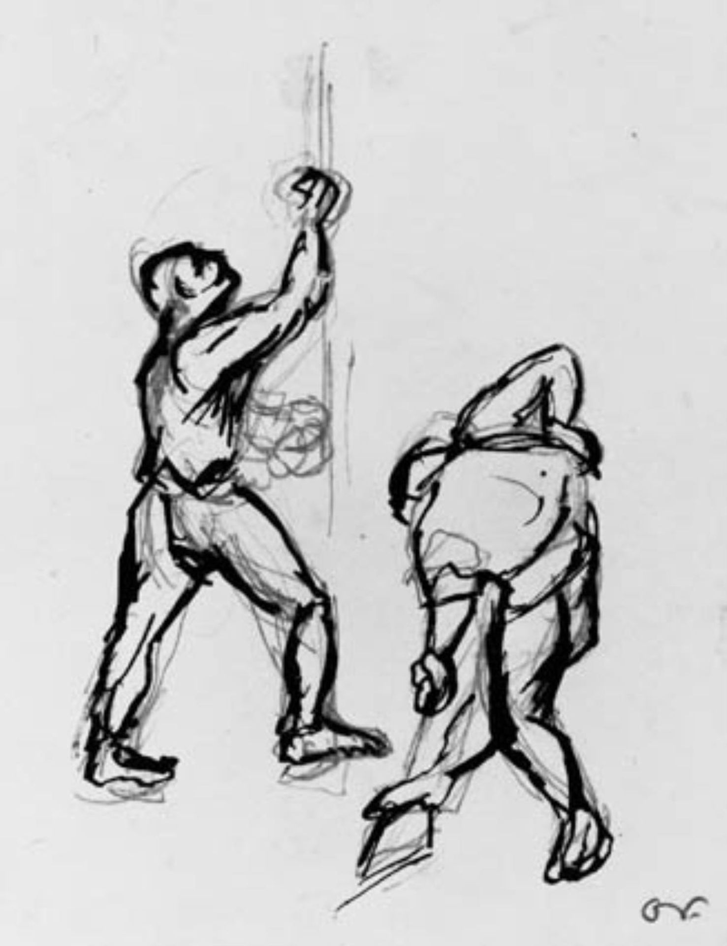 To studier af arbejdende mænd. by Othon Friesz
