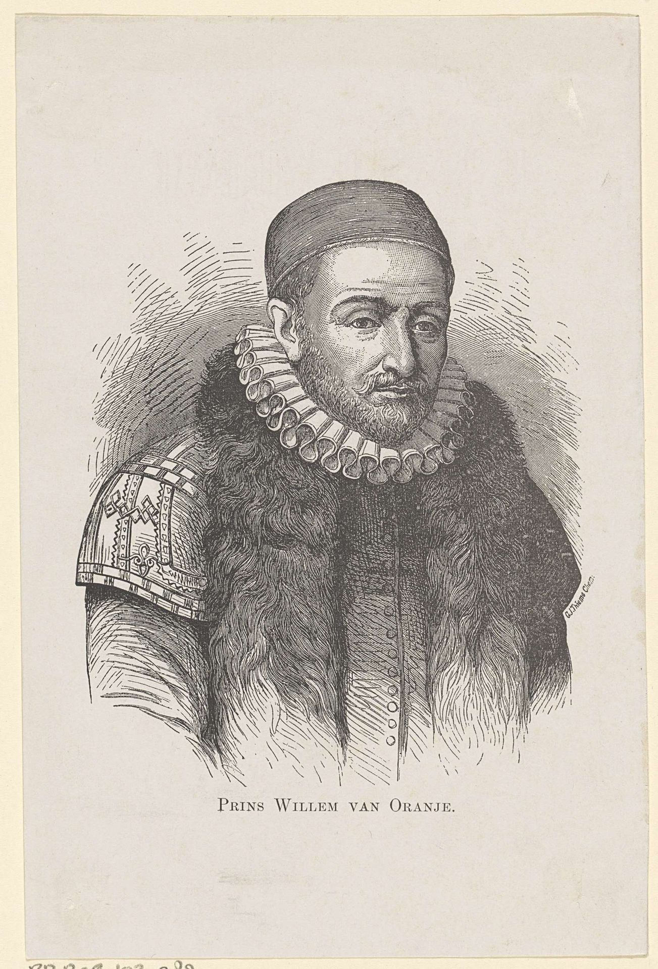 Portret van Willem I, prins van Oranje by Gerrit Jan Thieme