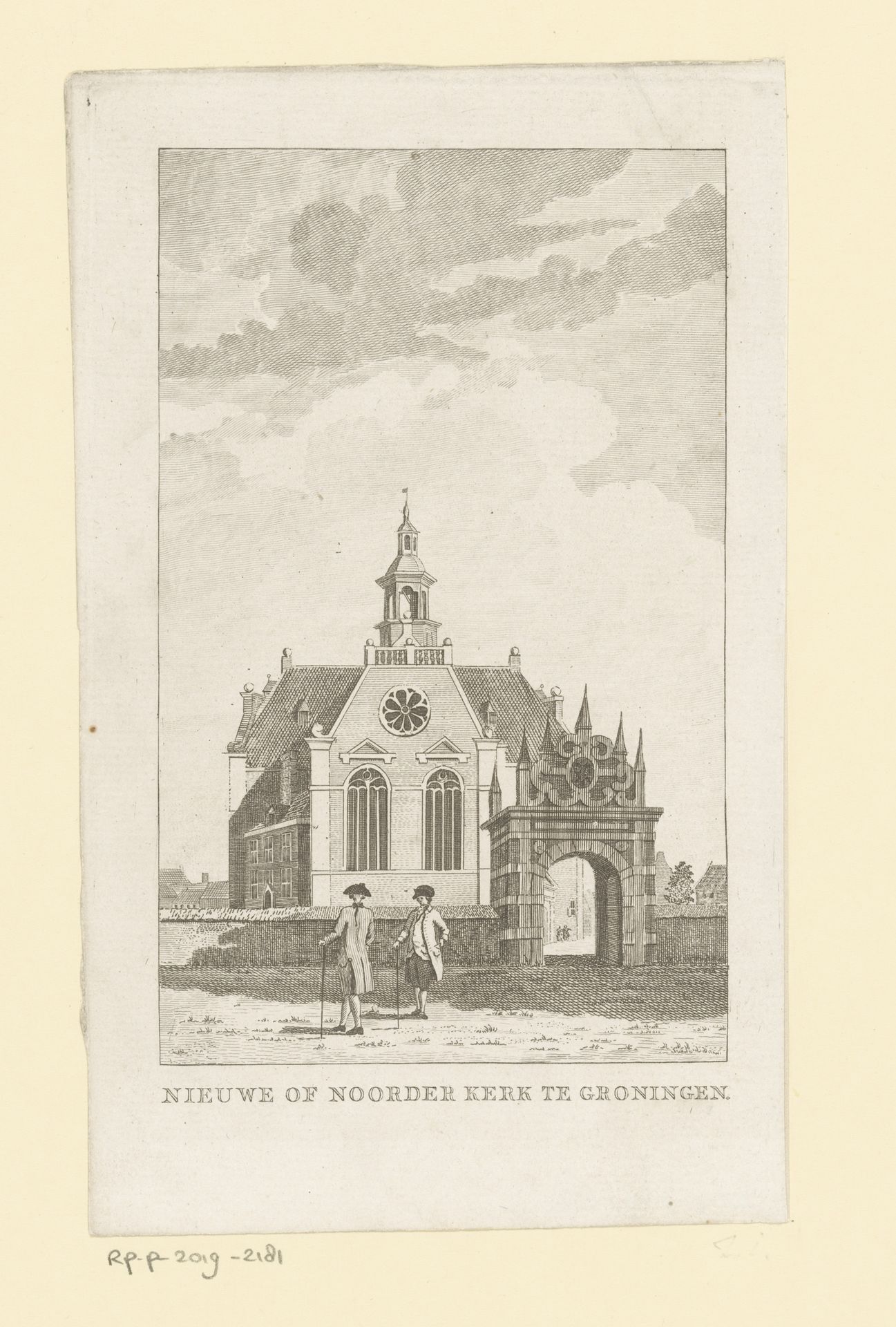 Gezicht op de Noorderkerk te Groningen by Anonymous