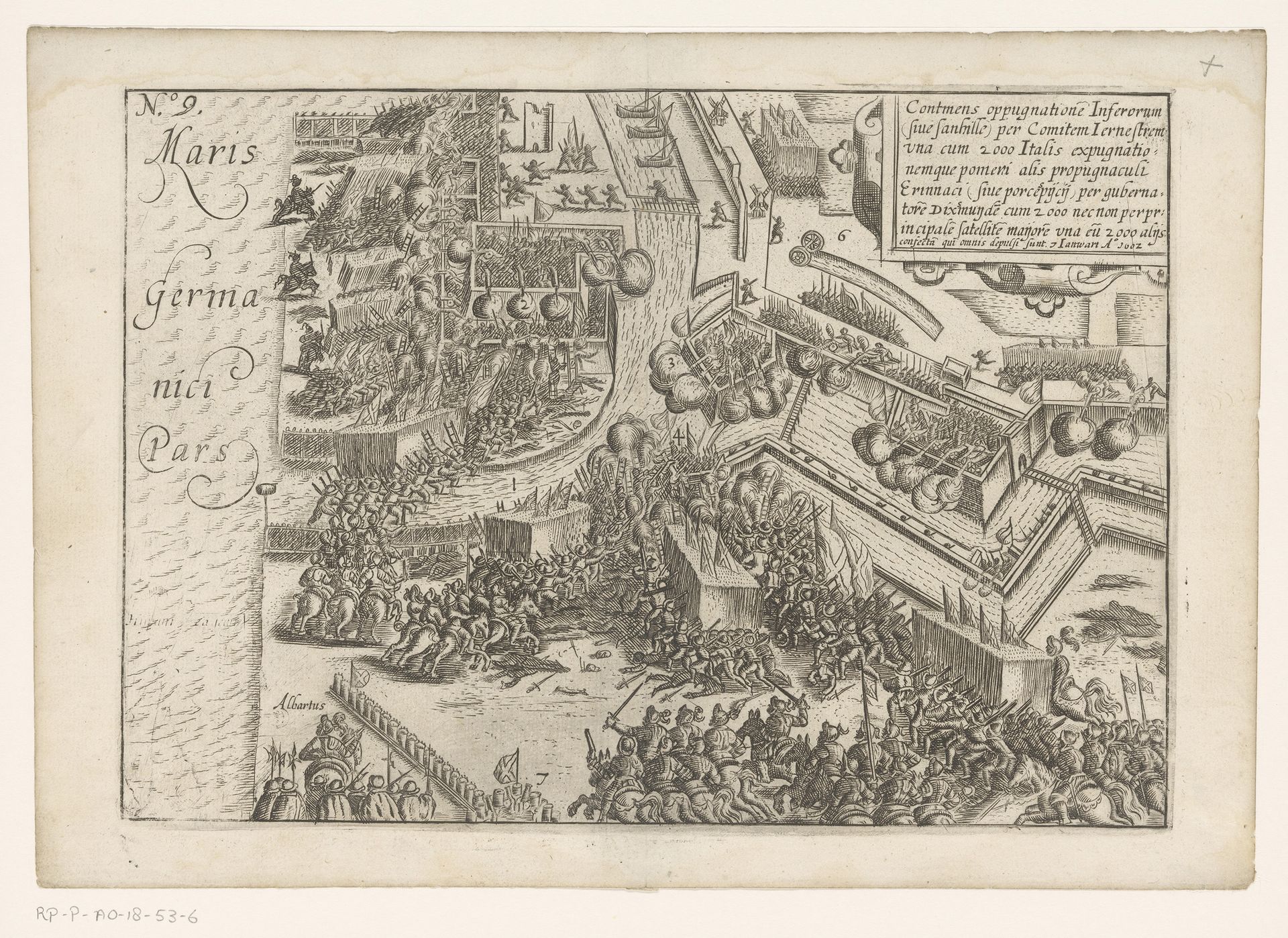 Beleg van Oostende: bestorming van de vesting op 7 januari 1602 by Anonymous