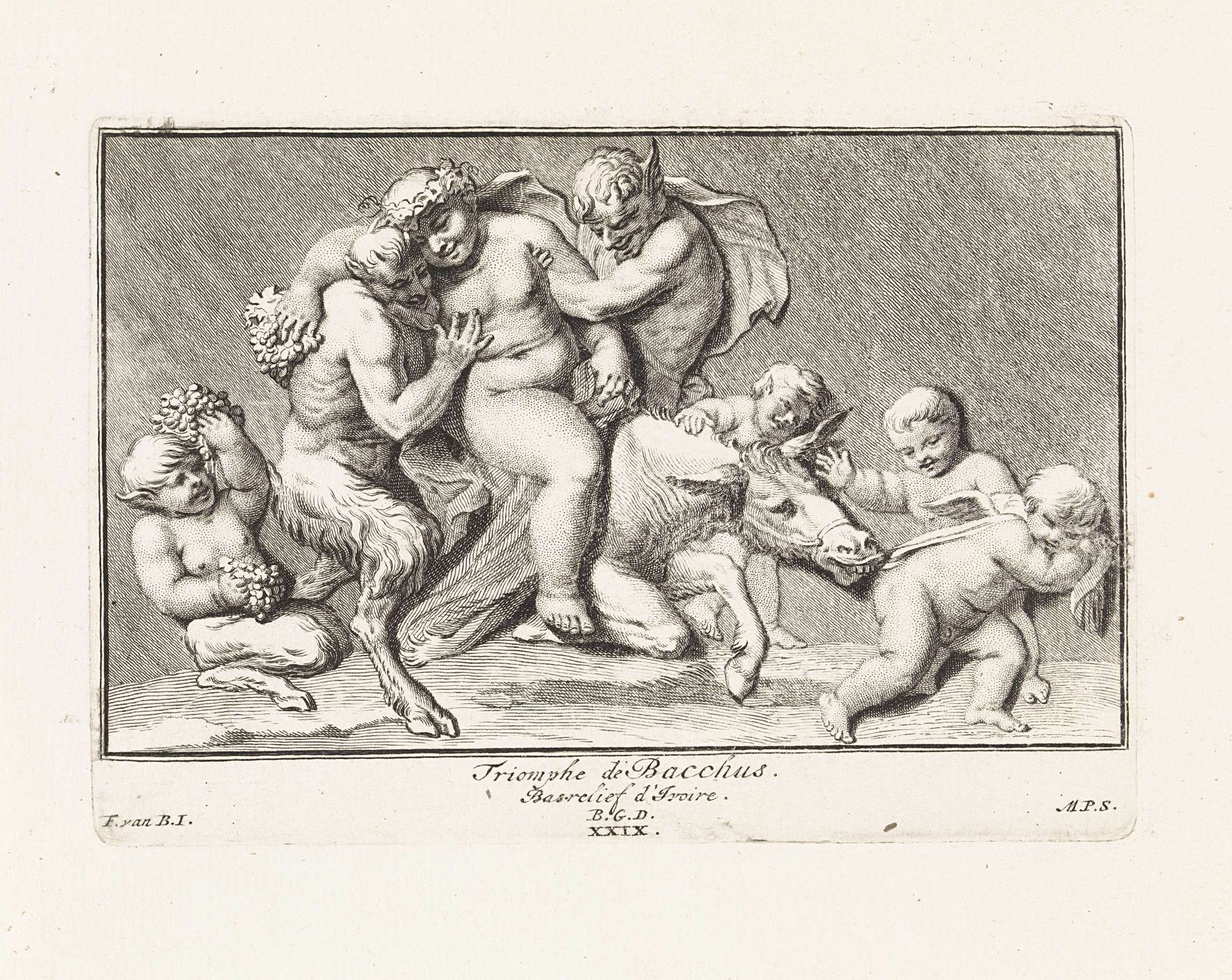 Bas-reliëf met triomftocht van Bacchus by Matthijs Pool