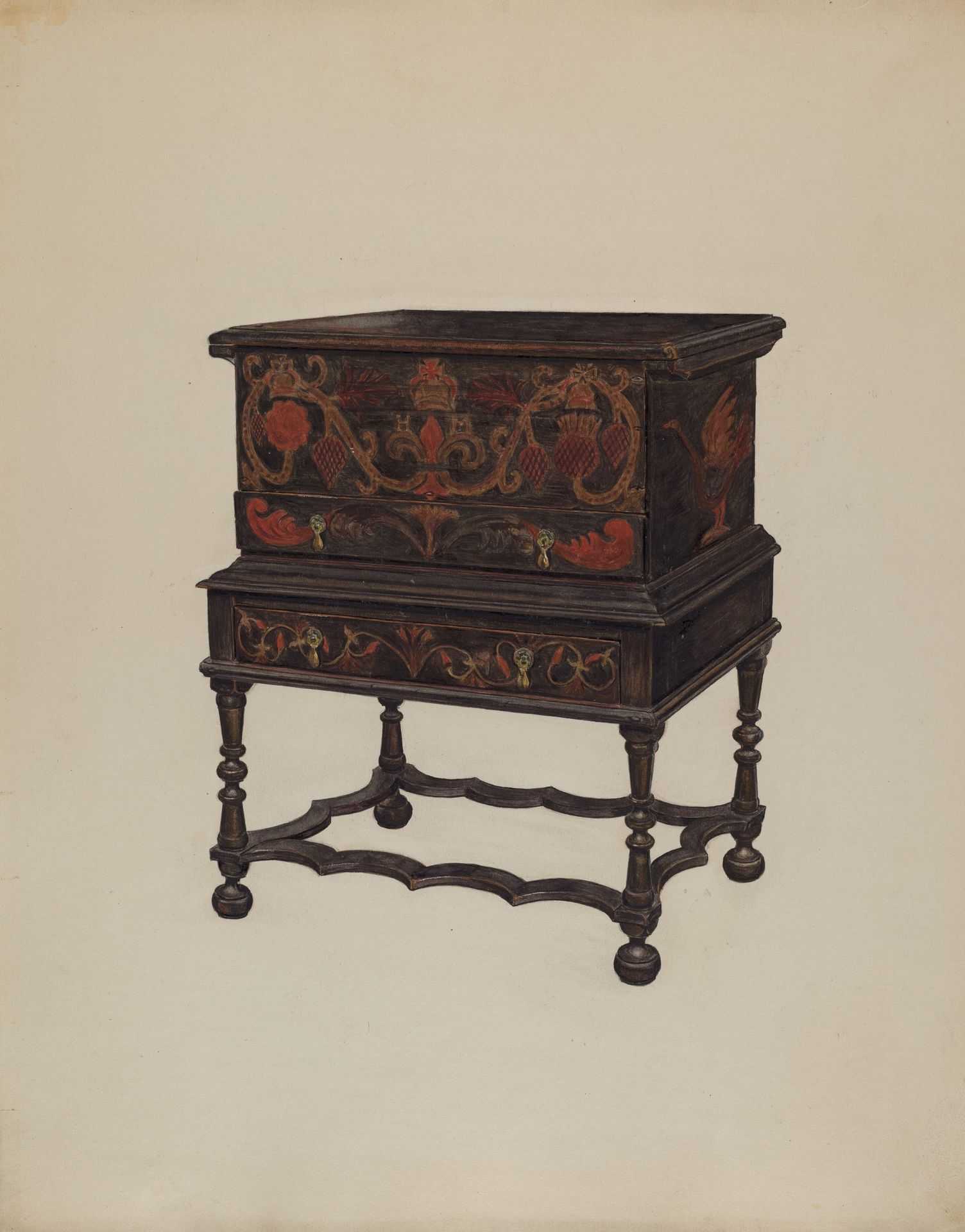 Box Desk on Frame by Francis Borelli