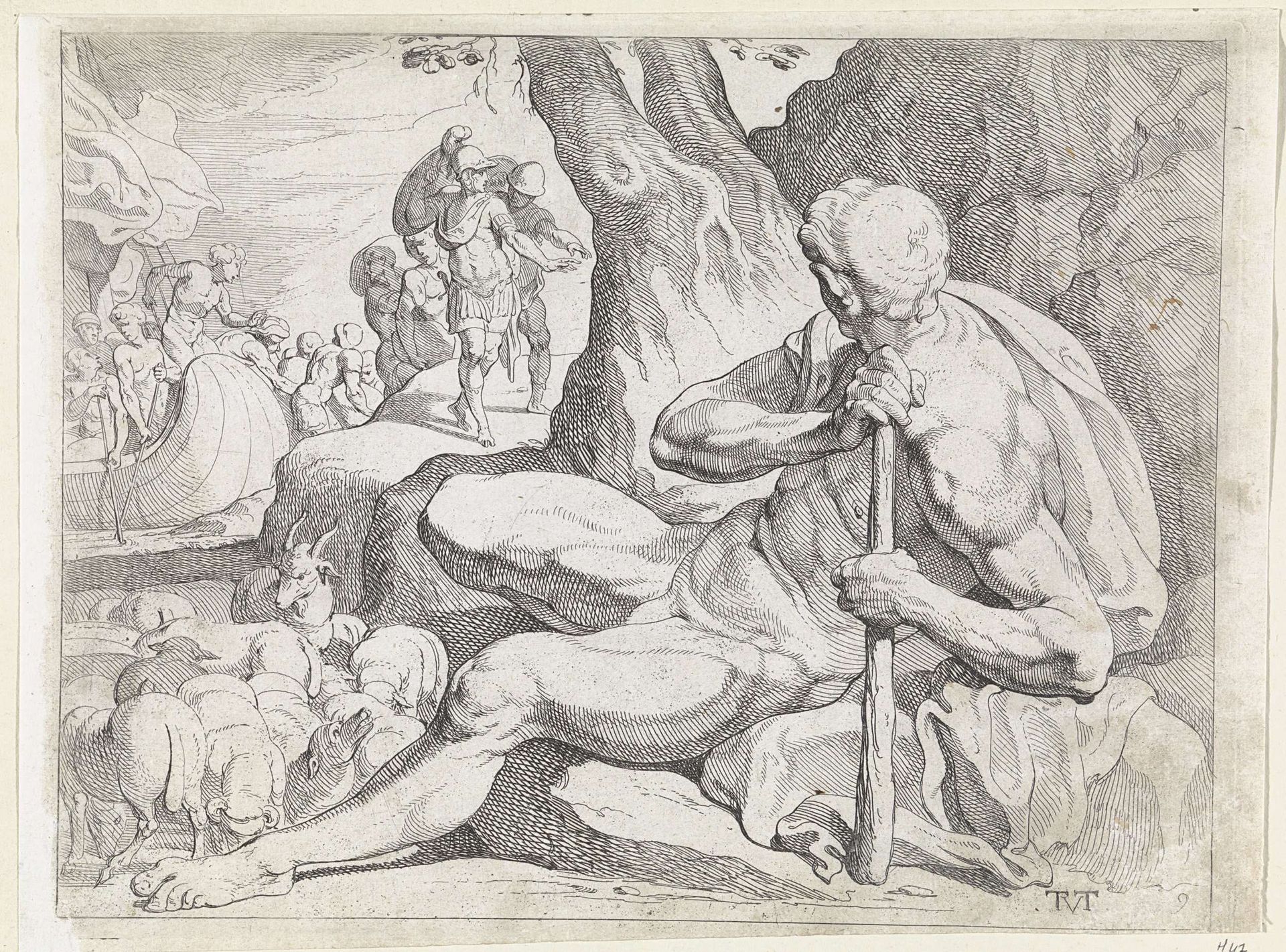 Polyphemus bewaakt de kudde by Theodoor van Thulden
