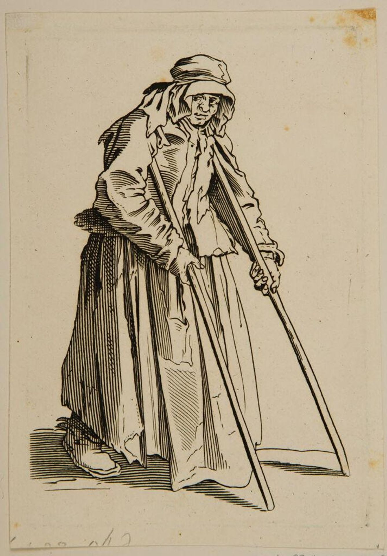 Beggar Woman on Crutches by Jacques Callot