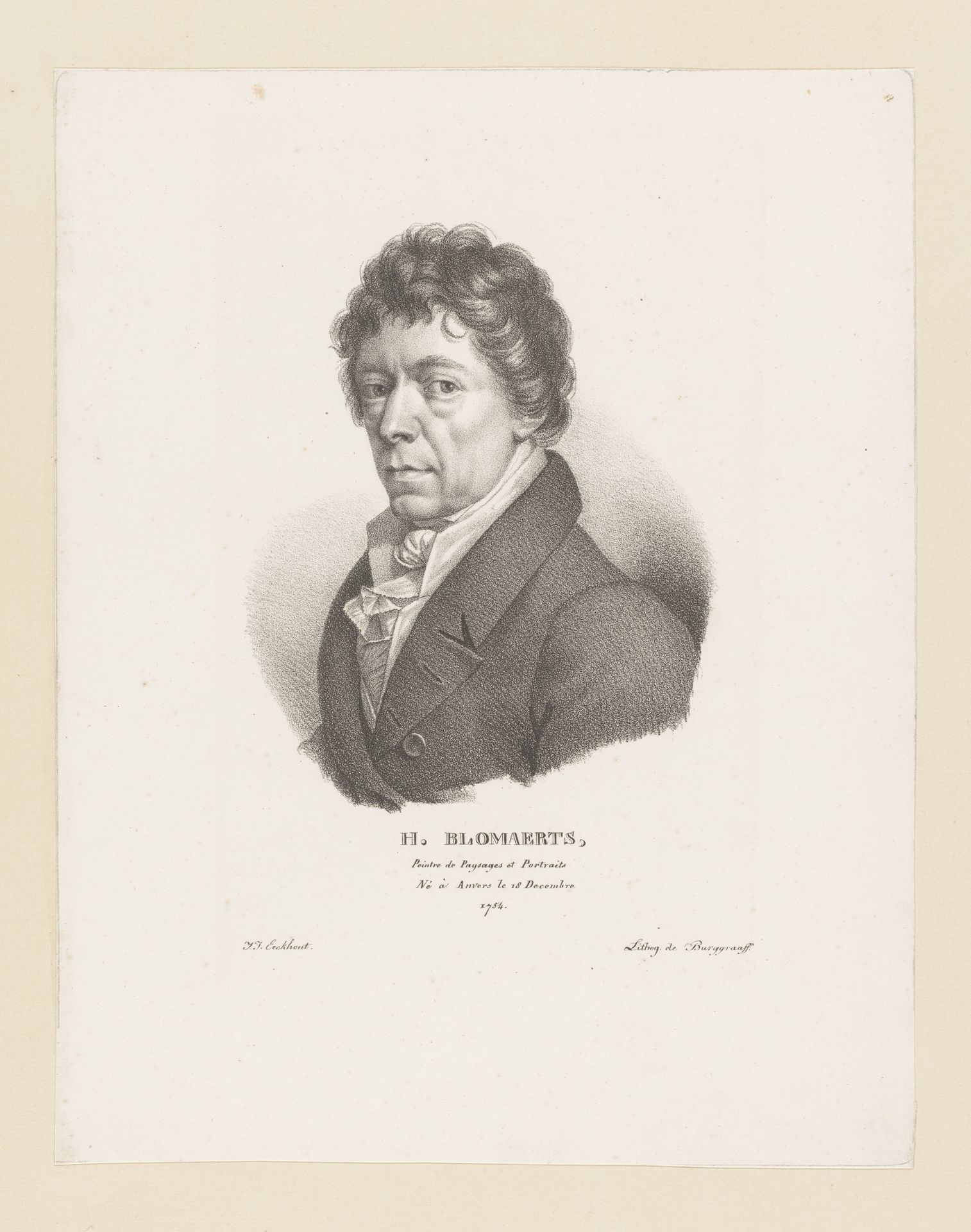 Portret van Heinrich Blomaerts by Guillaume Philidor Van den Burggraaff