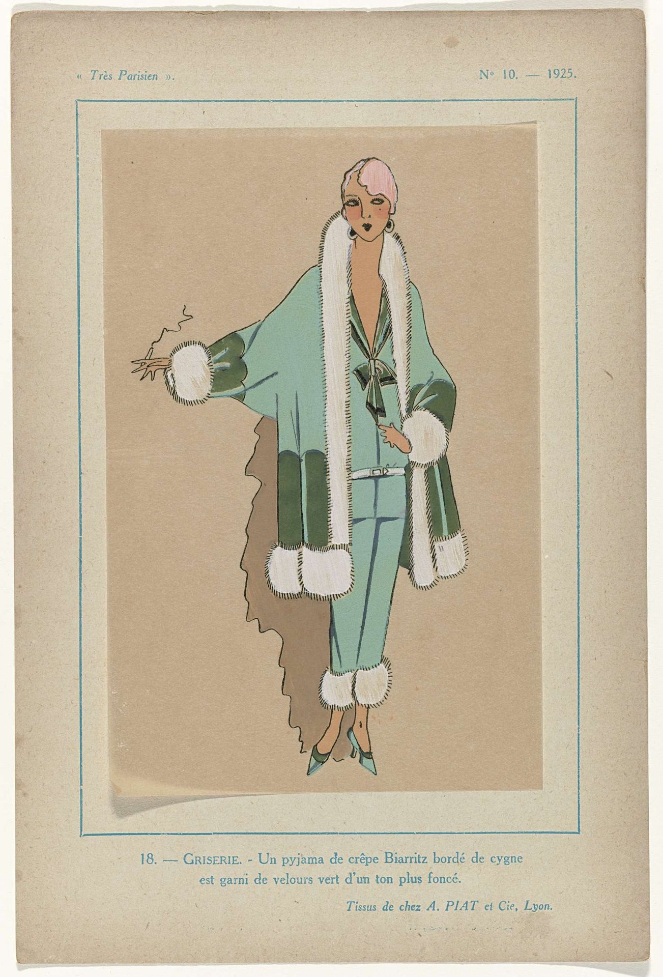 Très Parisien, 1925,  No. 10, Pl. 18: - GRISERIE by G-P. Joumard