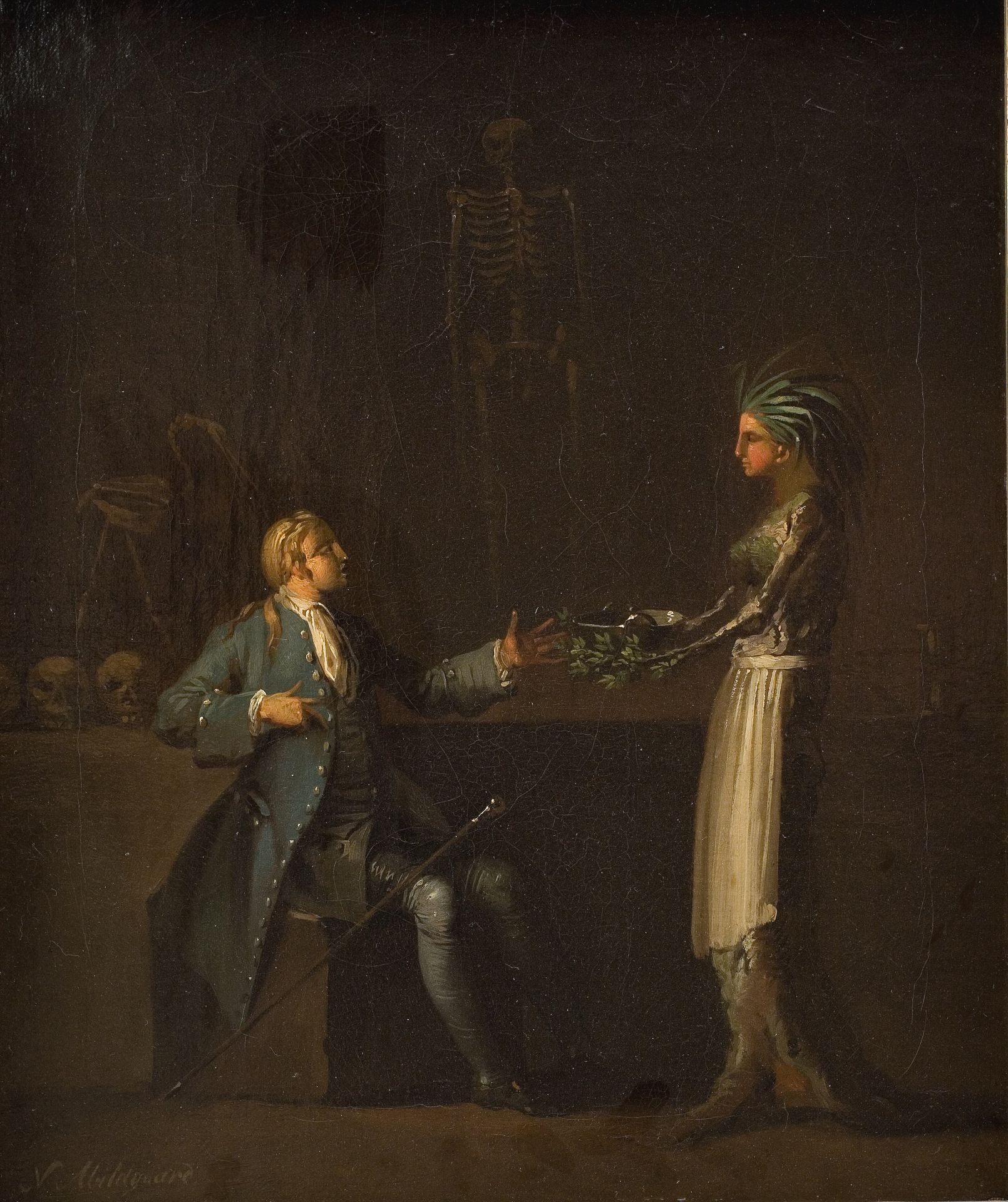The Doctor´s Wife Reveals her Husband´s Intention of Anatomising Niels Klim by Nicolai Abildgaard