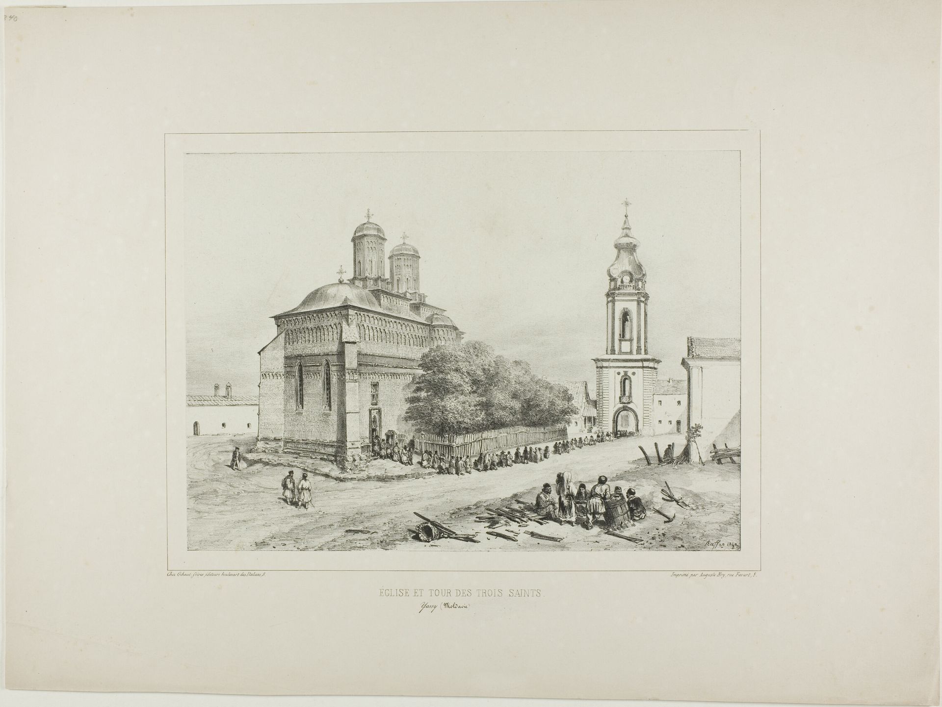 Church and Tower of Three Saints, Yassy, Modavia, July 19, 1837 by Auguste Raffet