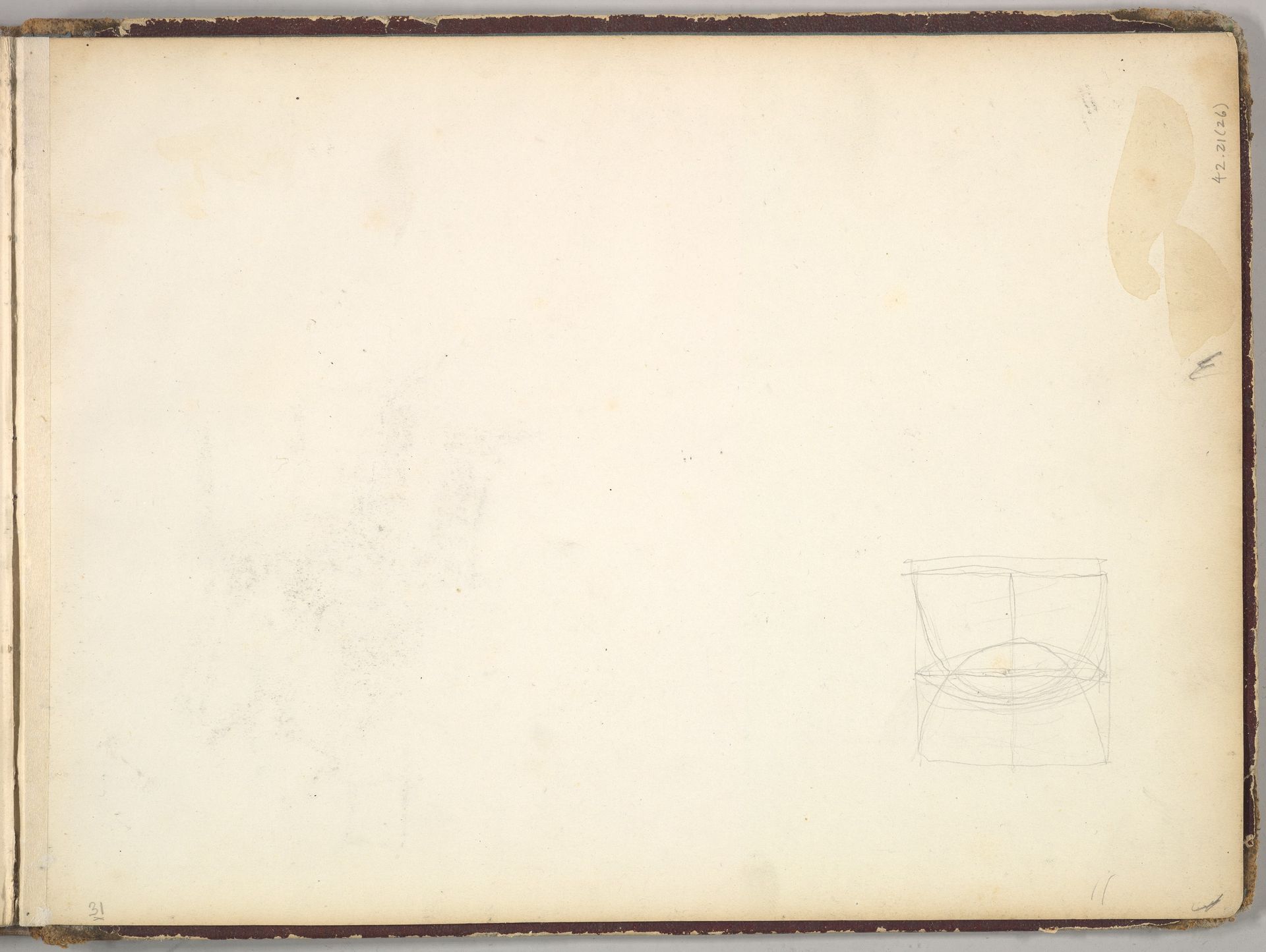 Geometrical Figure (in Sketch Book With Drawings on Twenty-six Leaves) by Frederic Leighton