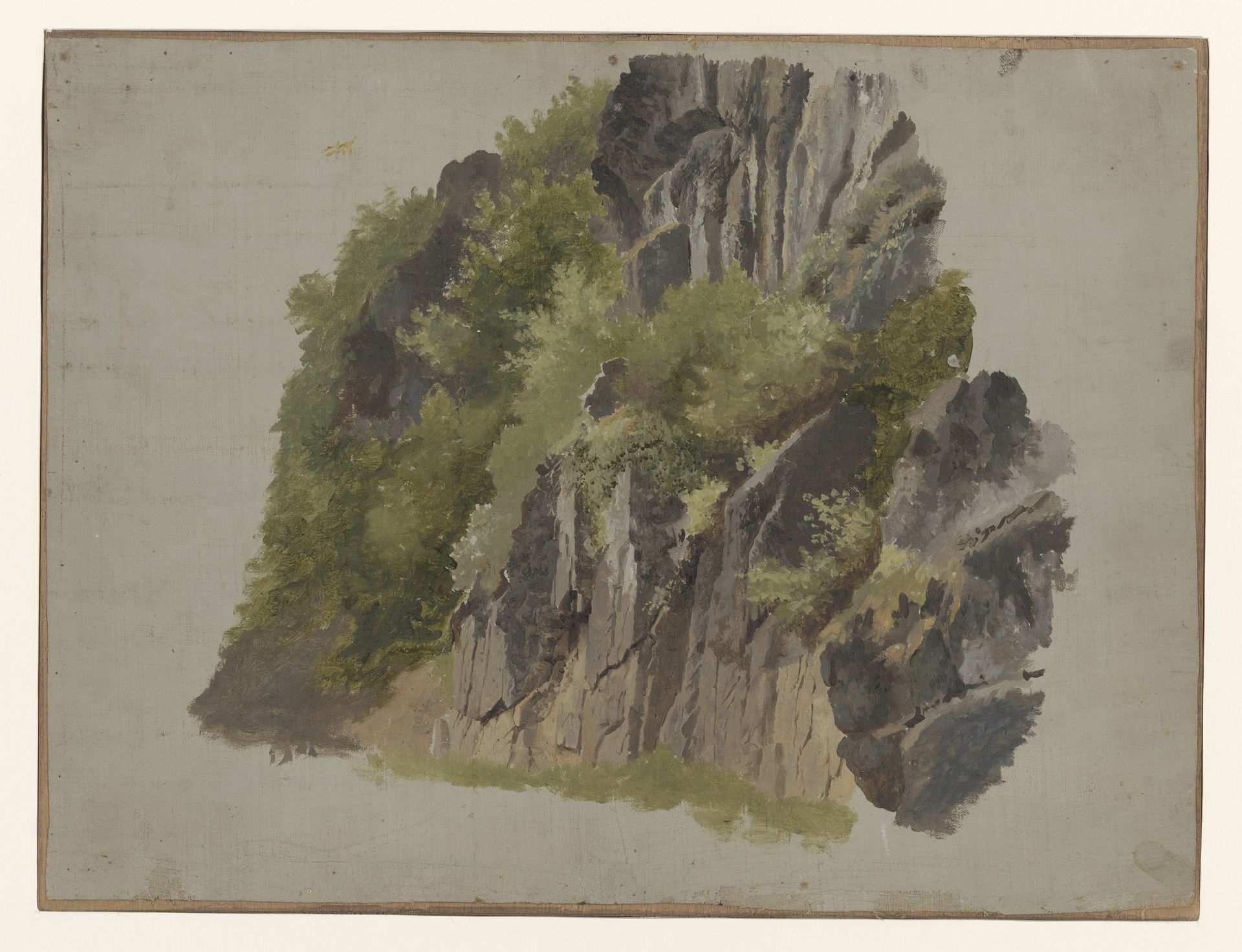 Rotsen en begroeiing by Johannes Tavenraat