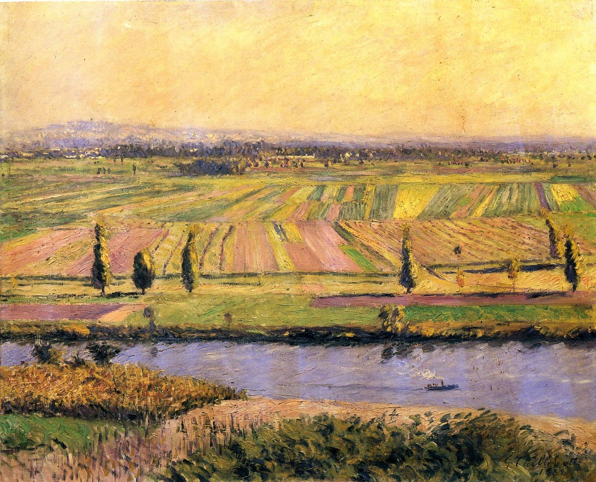 The Plain of Gennevilliers from the Hills of Argenteuil by Gustave Caillebotte