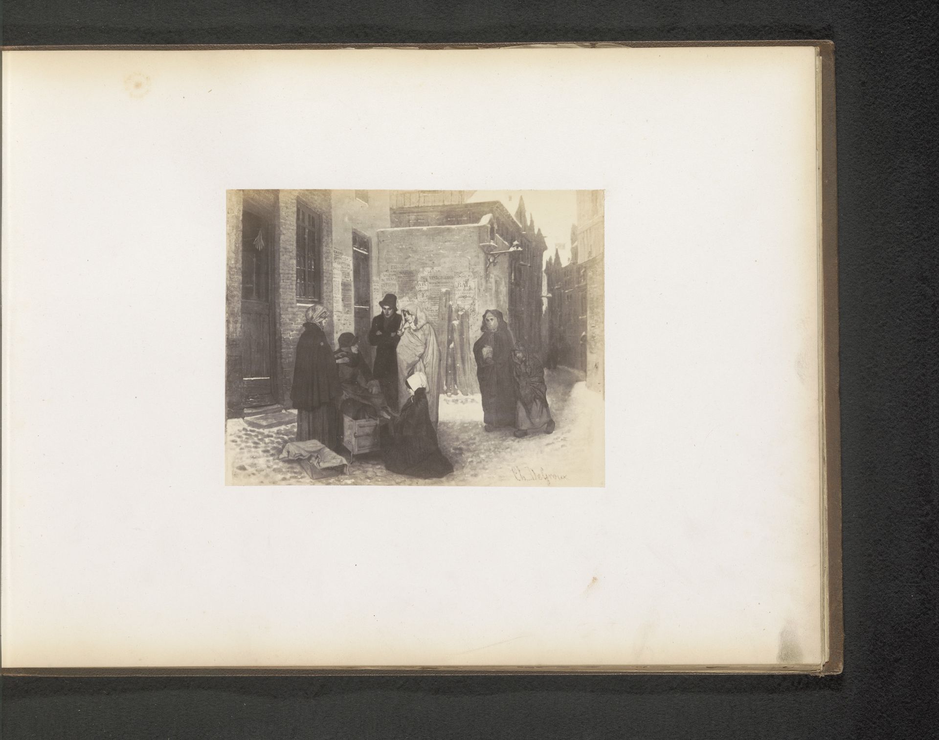 Fotoreproductie van Le moulin à café van Charles de Groux by Anonymous