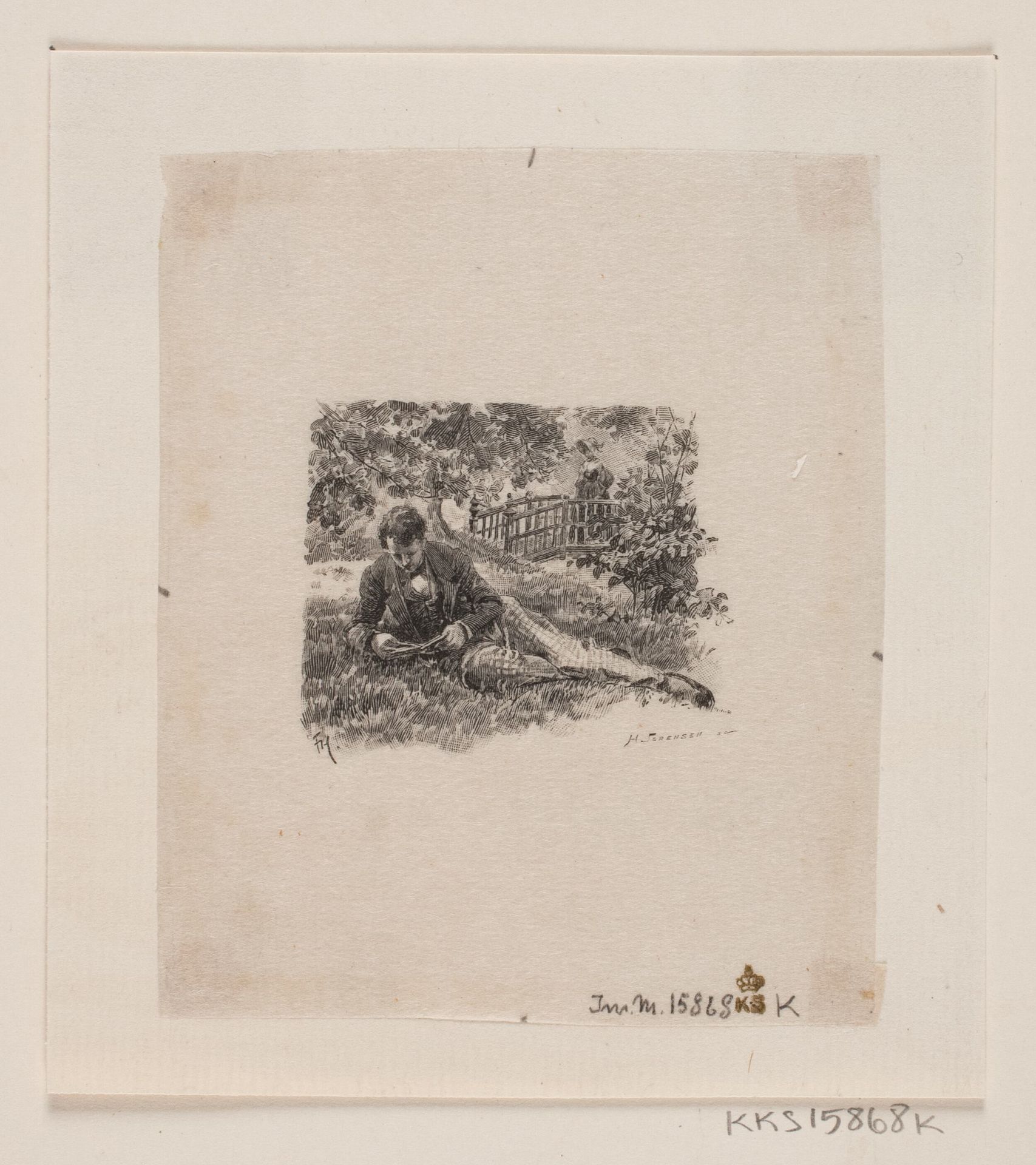 Prøvetryk til illustration til P. M. Møller: "En dansk students eventyr" by Henrik Arnold Hamilkar Sørensen