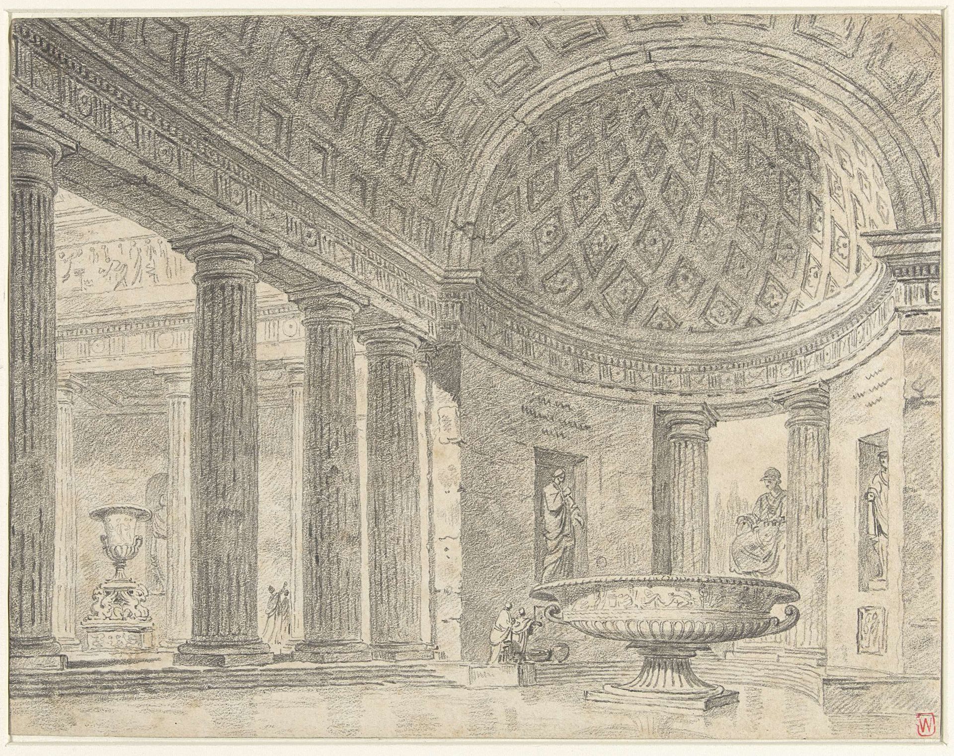 Villa Albani te Rome by Hubert Robert