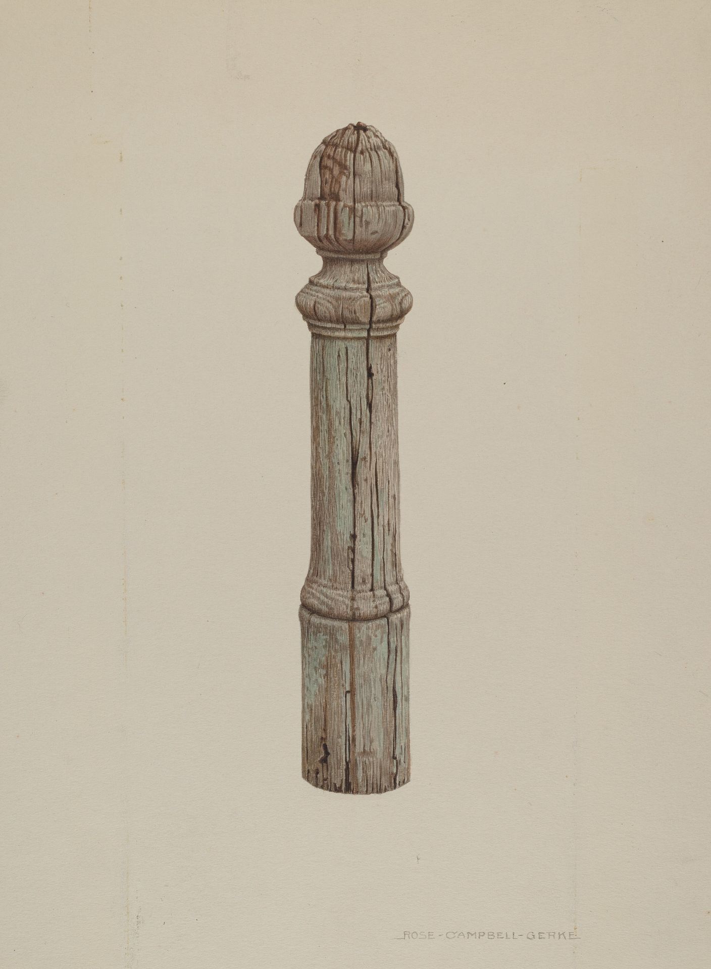 Carved Wooden Hitching Post by Rose Campbell-Gerke
