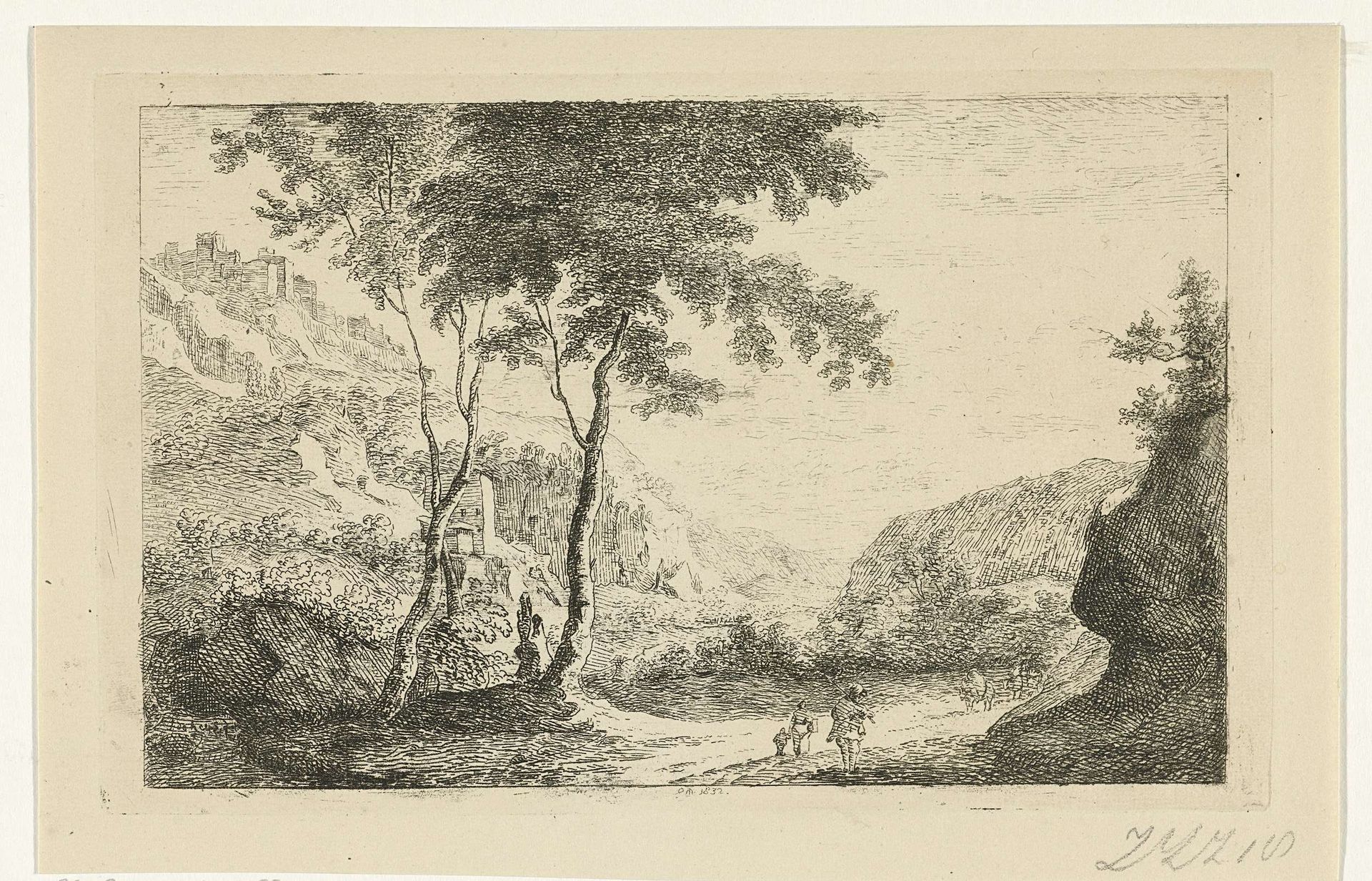 Berglandschap by Reinierus Albertus Ludovicus baron van Isendoorn à Blois