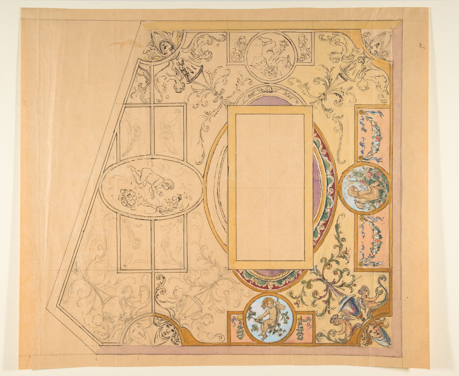Design for a ceiling decoration by Anonymous