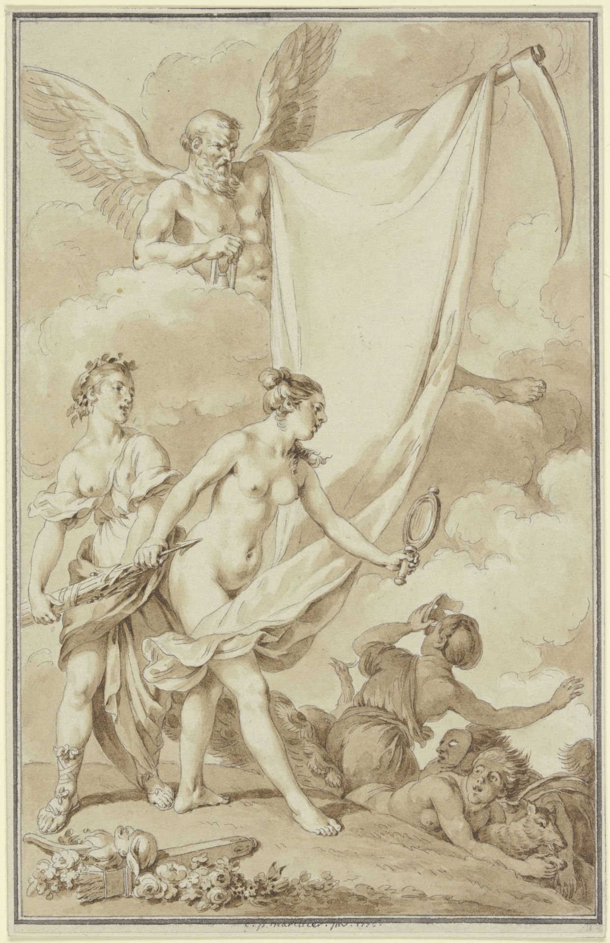 Die Zeit enthüllt die Wahrheit by Clément Pierre Marillier