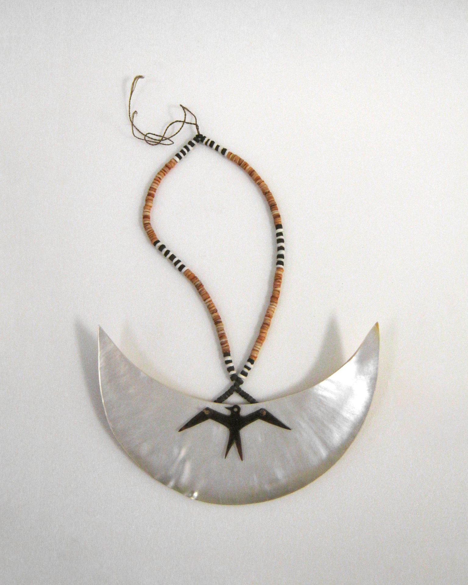 Necklace with Half-Moon Pendant by Anonymous