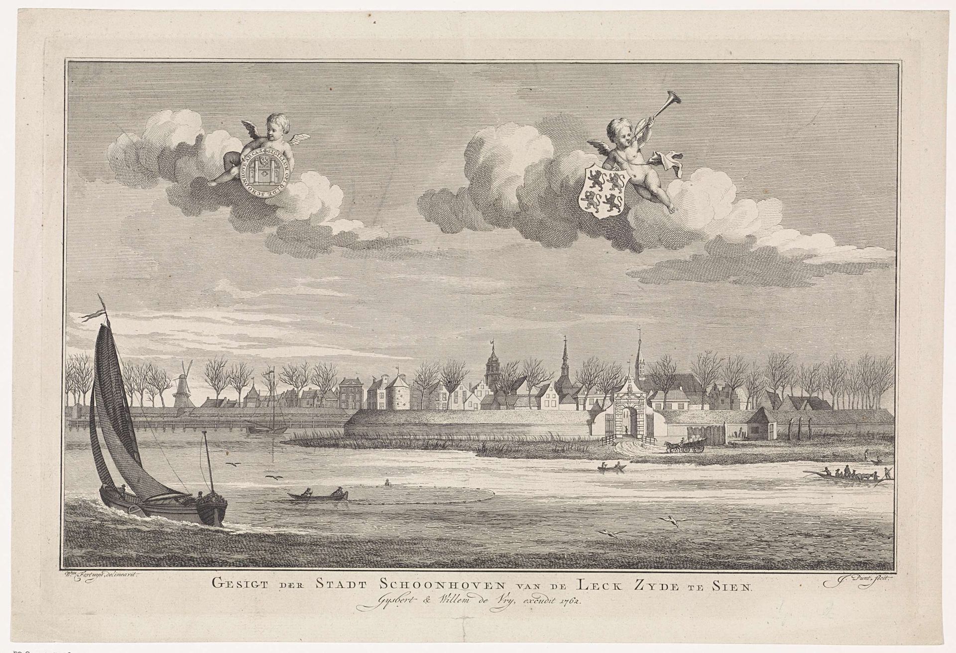 Gezicht op Schoonhoven by Jan Punt