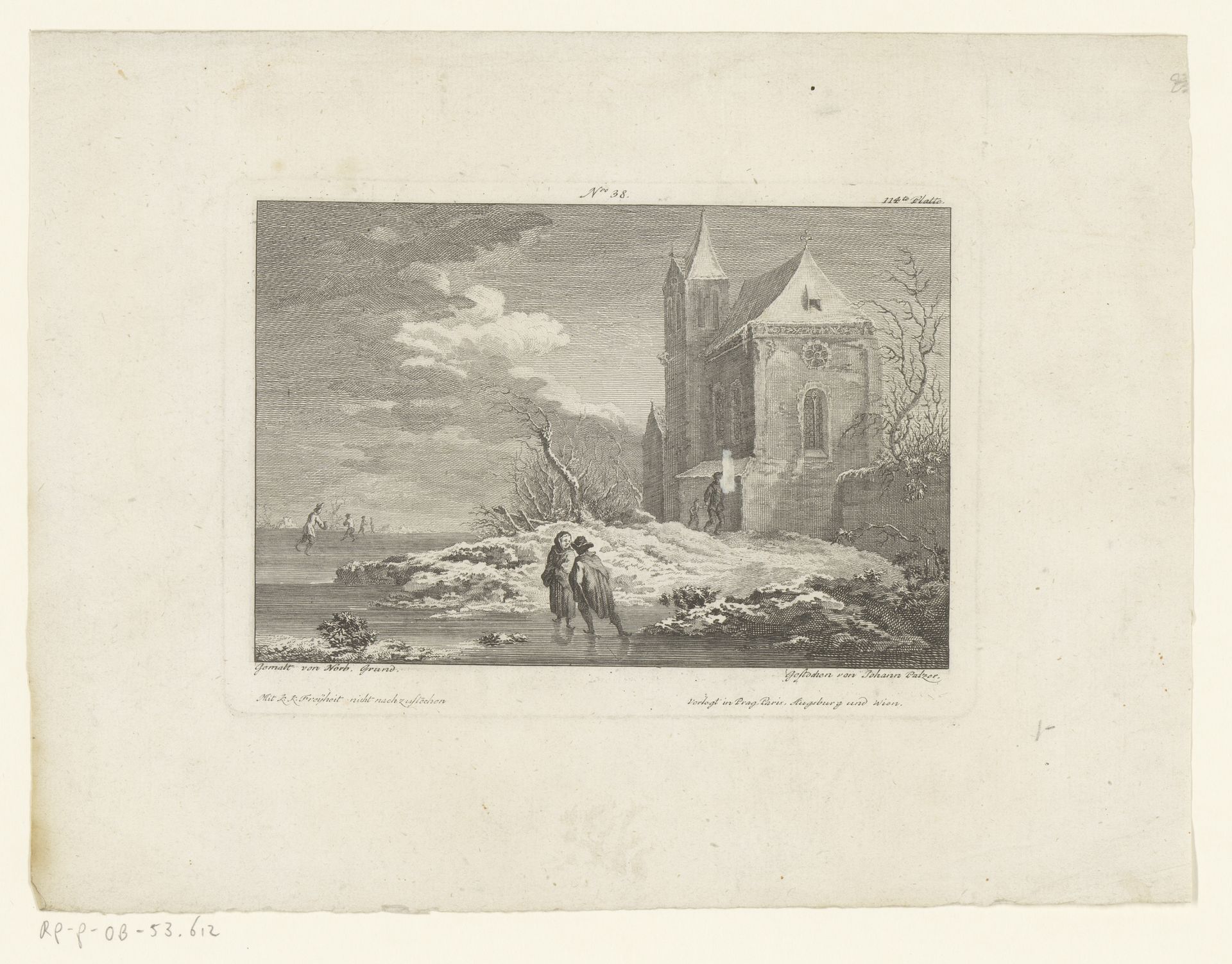 IJsvermaak bij kapel by Johann Palzer