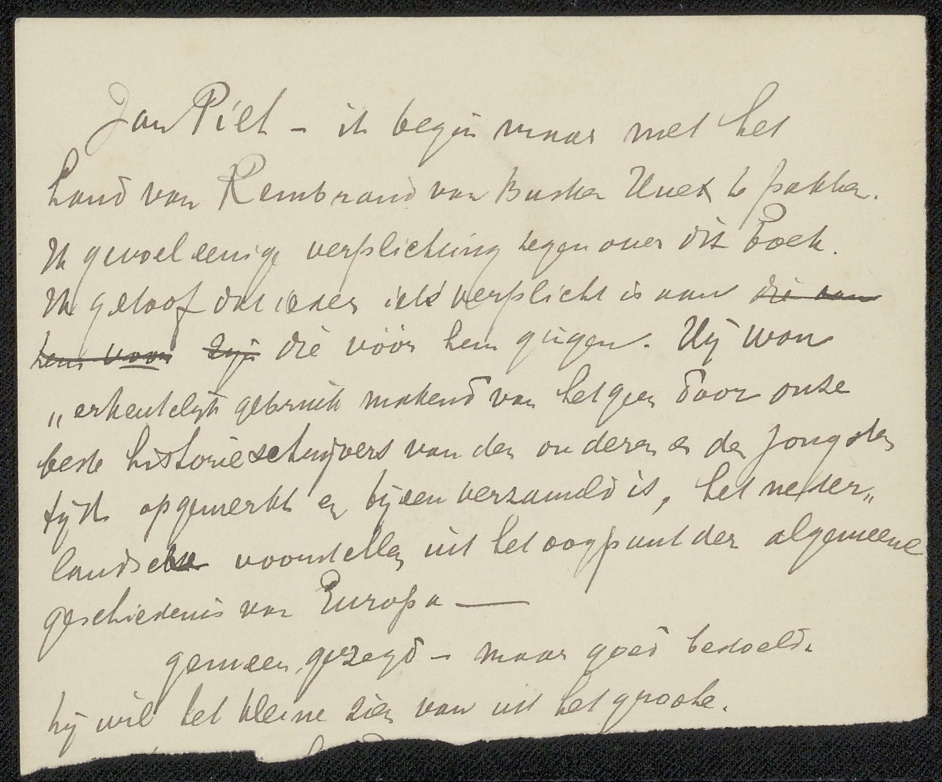 Brief aan Jan Veth by Antoon Derkinderen
