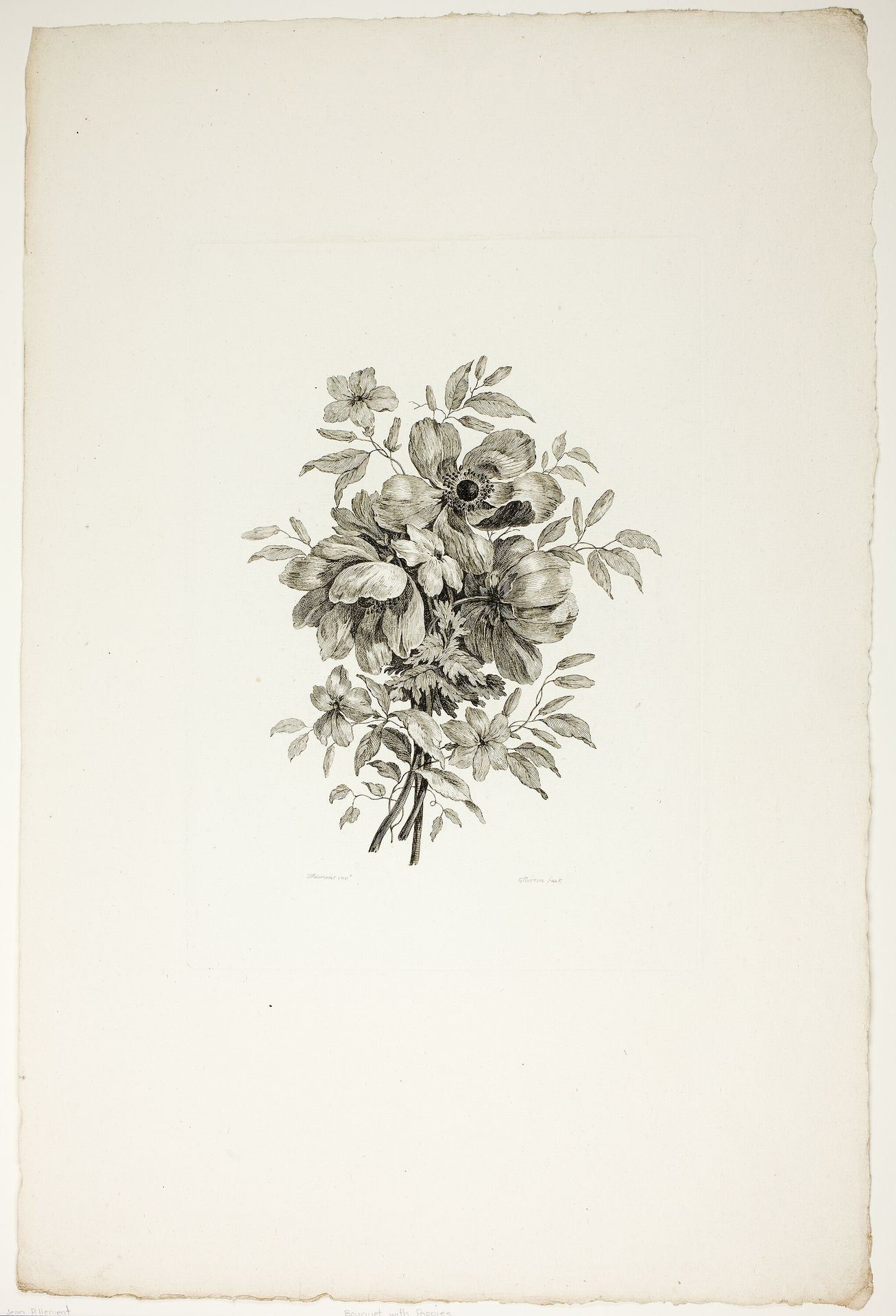Bouquet with Poppies, from Collection of Different Bouquets of Flowers, Invented and Drawn by Jean Pillement and Engraved by P. C. Canot by Christopher Norton