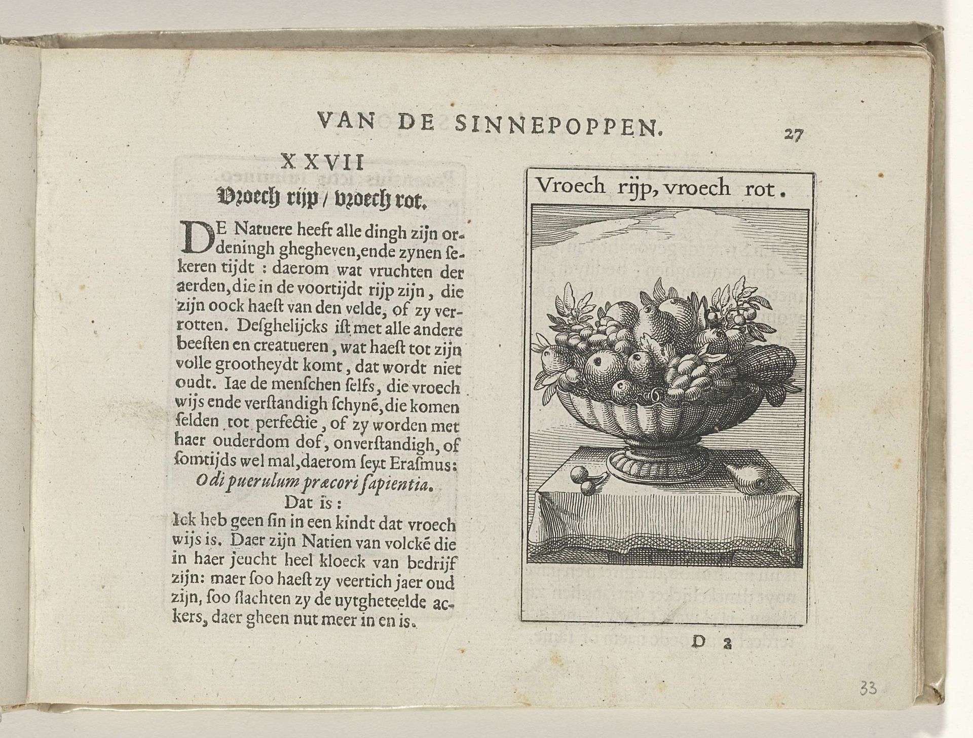 XXVII Vroech rijp, vroech rot by Roemer Visscher